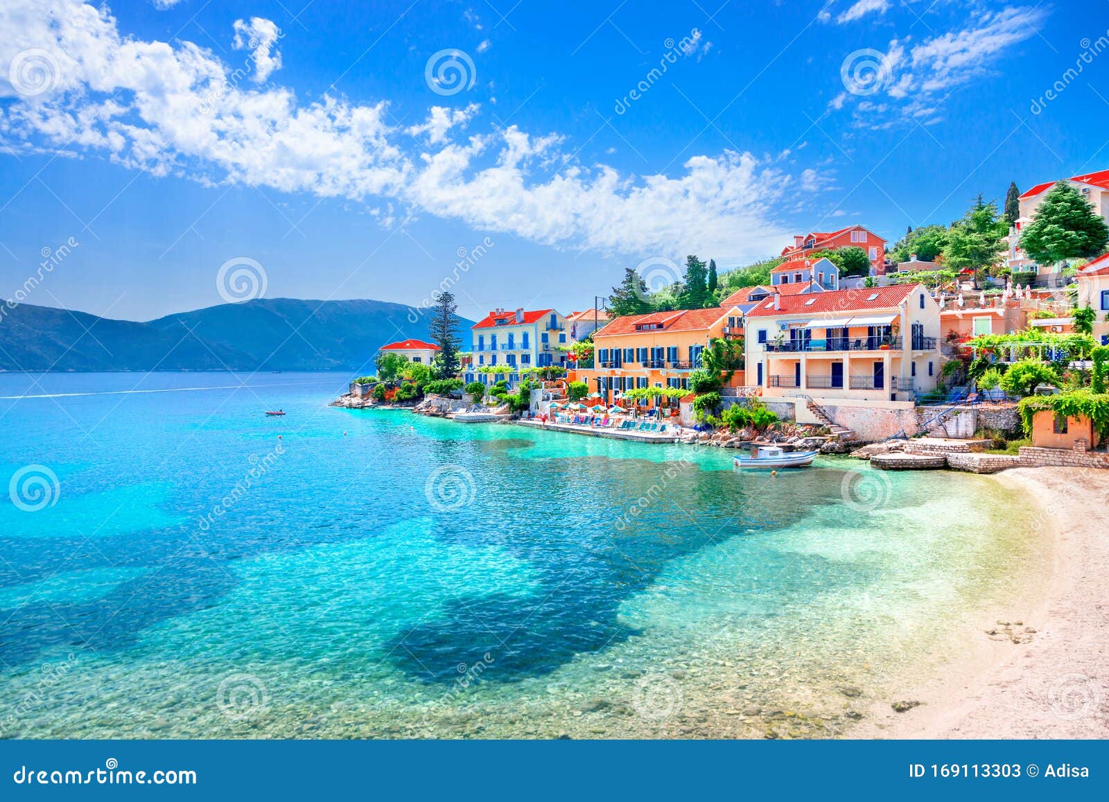 fiskardo village, kefalonia island