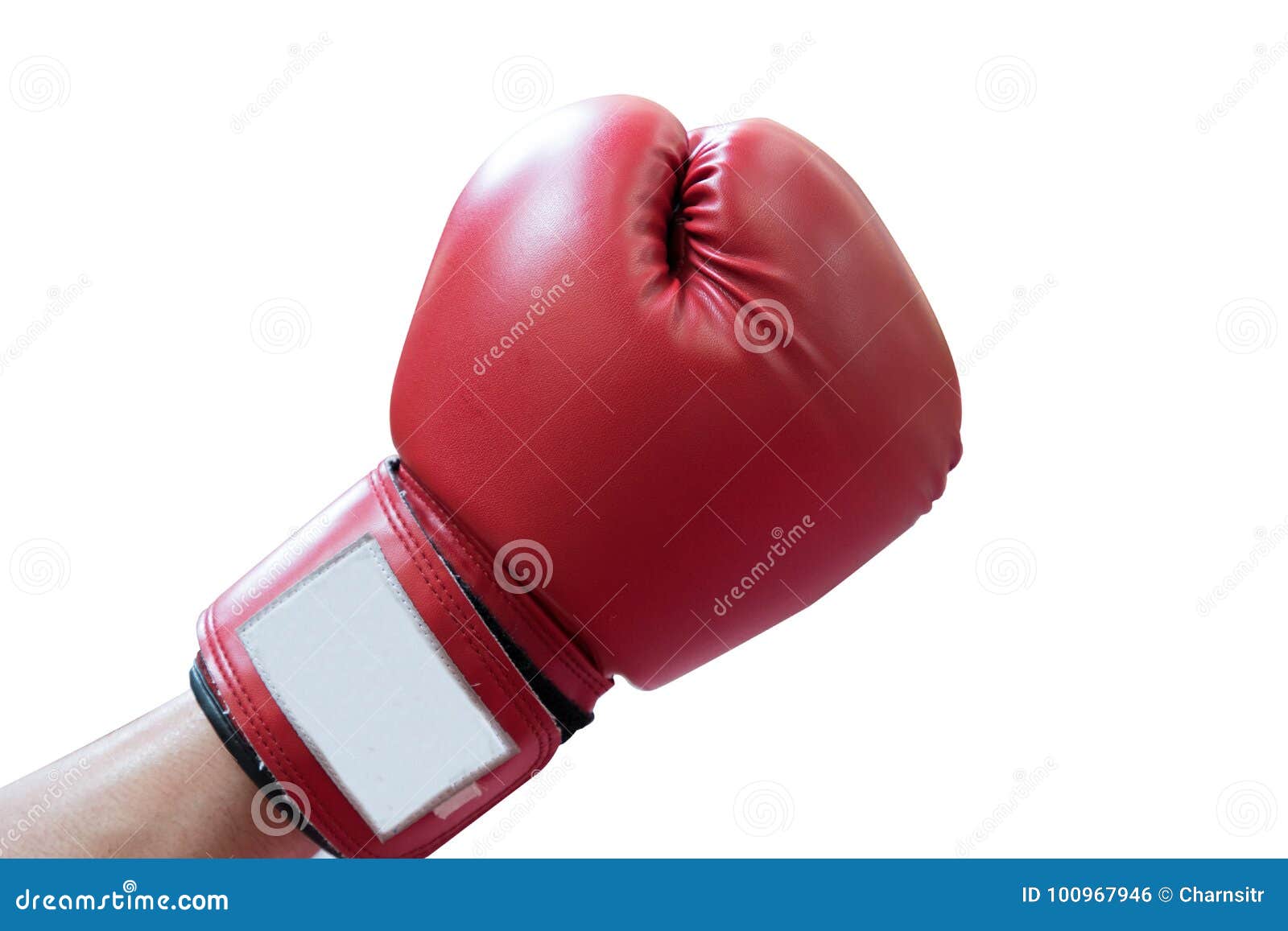 Fist with Boxing Glove on White Background Stock Photo - Image of