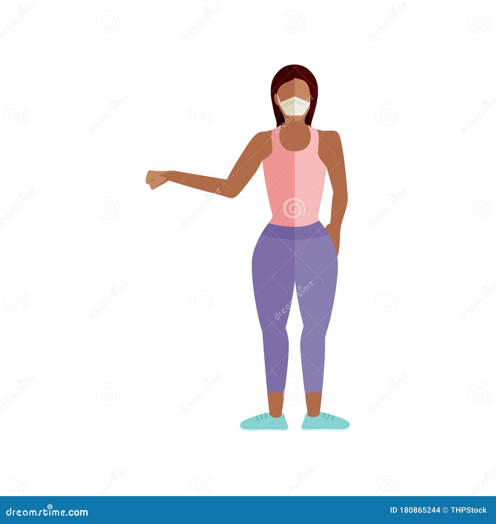 Download Fist Bump Woman Vector stock vector. Illustration of protection - 180865244