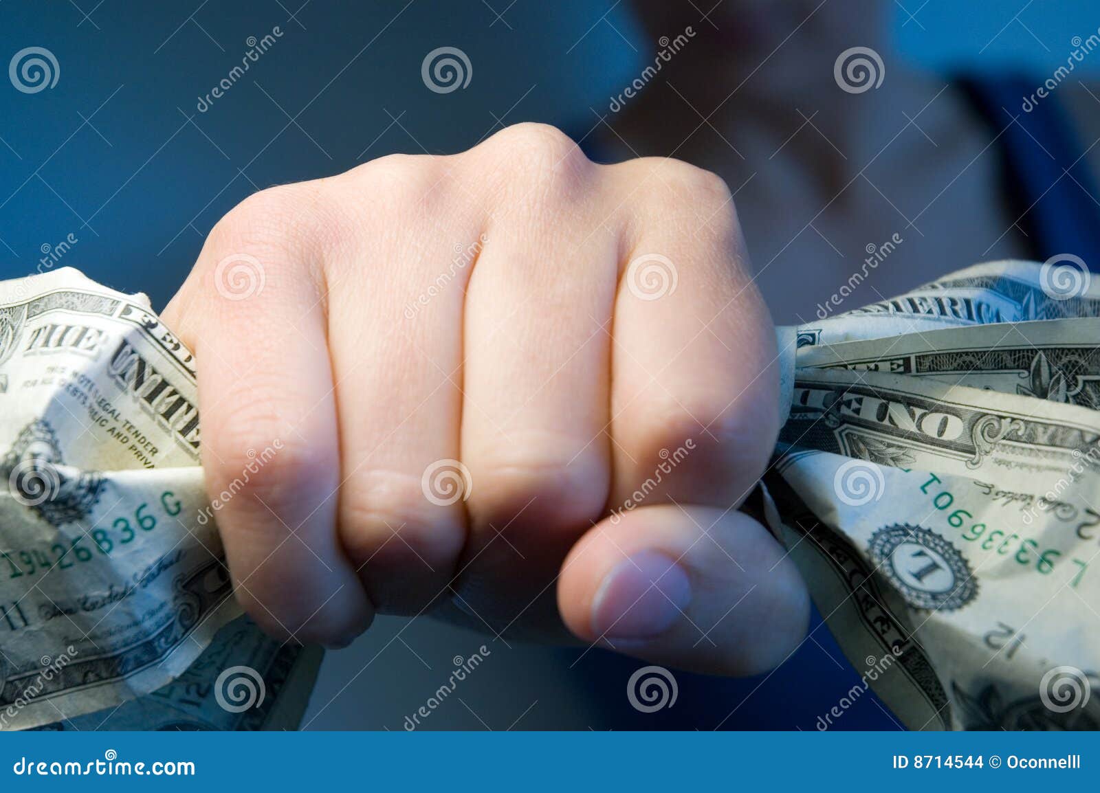 Fist Full of US Dollars stock photo. Image of cash, business 8714544