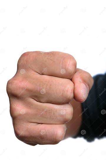 Fist Over White stock photo. Image of painful, close - 12636116
