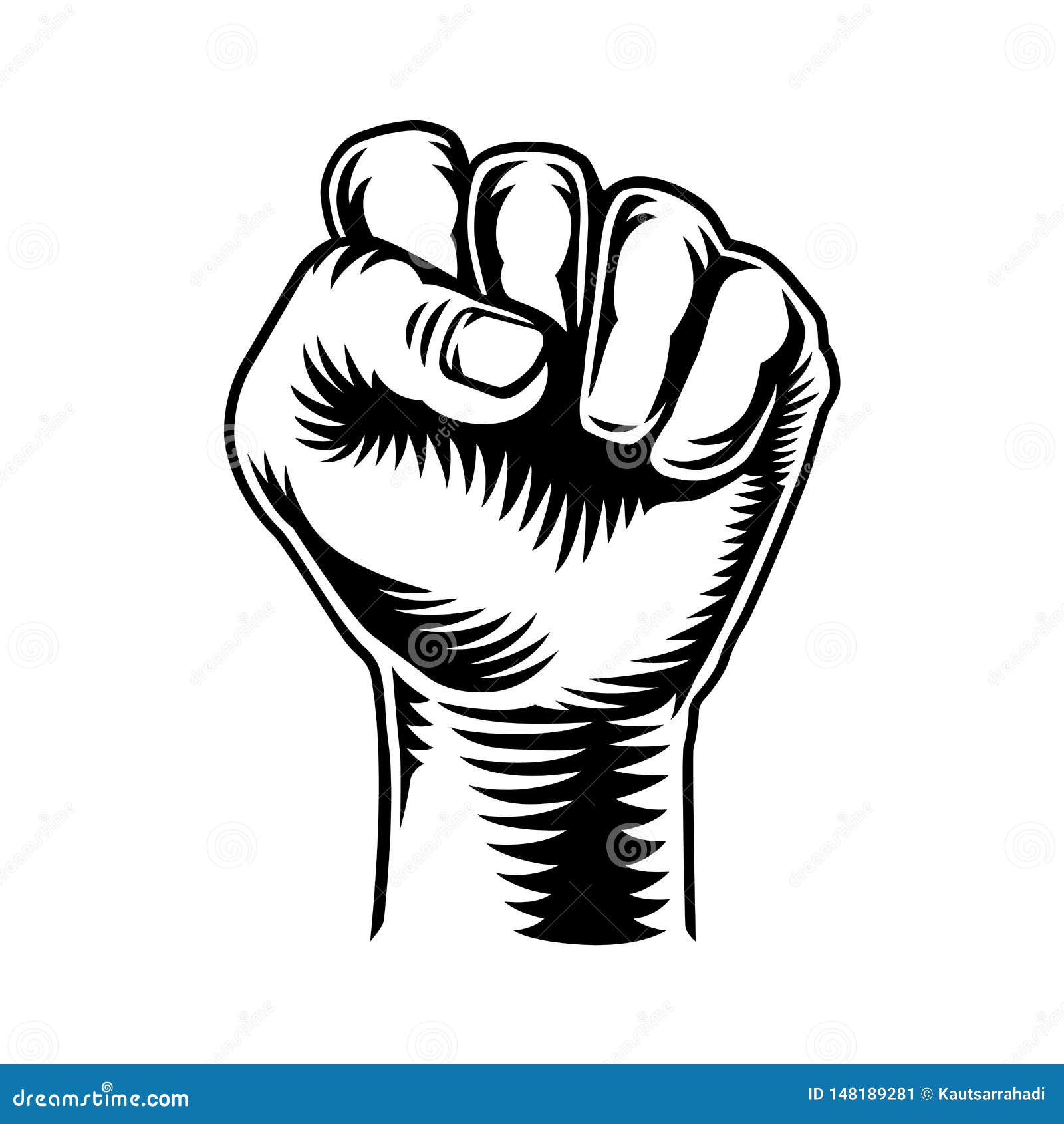 Fist Vector Illustration in White Background. Stock Vector - Illustration  of human, white: 148189281