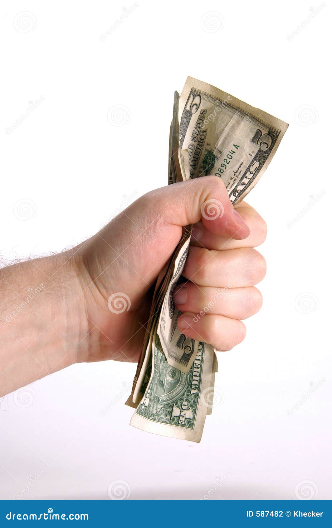A fistfull of dollars stock photo. Image of currency, greed 587482