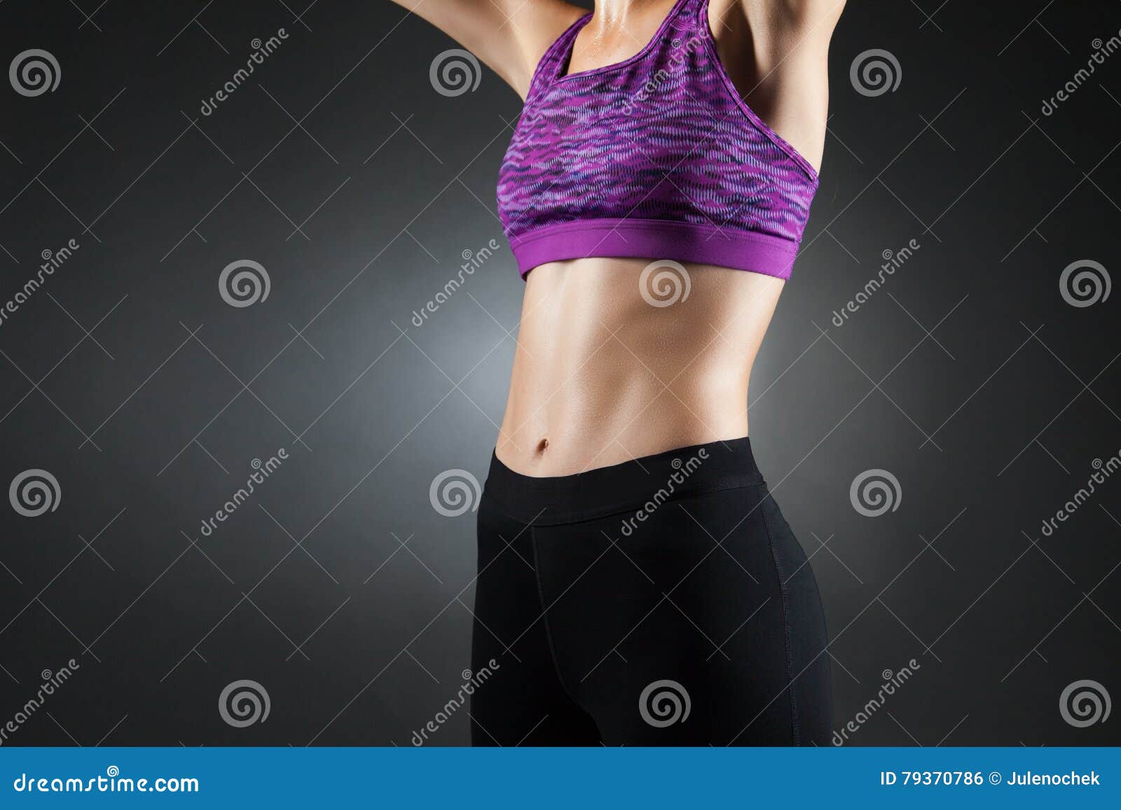 Black Sports Girls Nude - Fit Anonymous Girl with Naked Navel. Stock Photo - Image of droppings,  body: 79370786