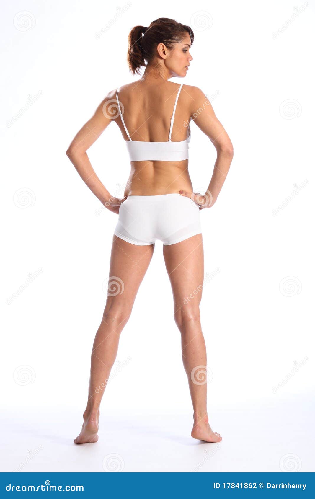 Fit Body of Young Healthy Woman in White Underwear Stock Photo - Image of  person, mixed: 17841862