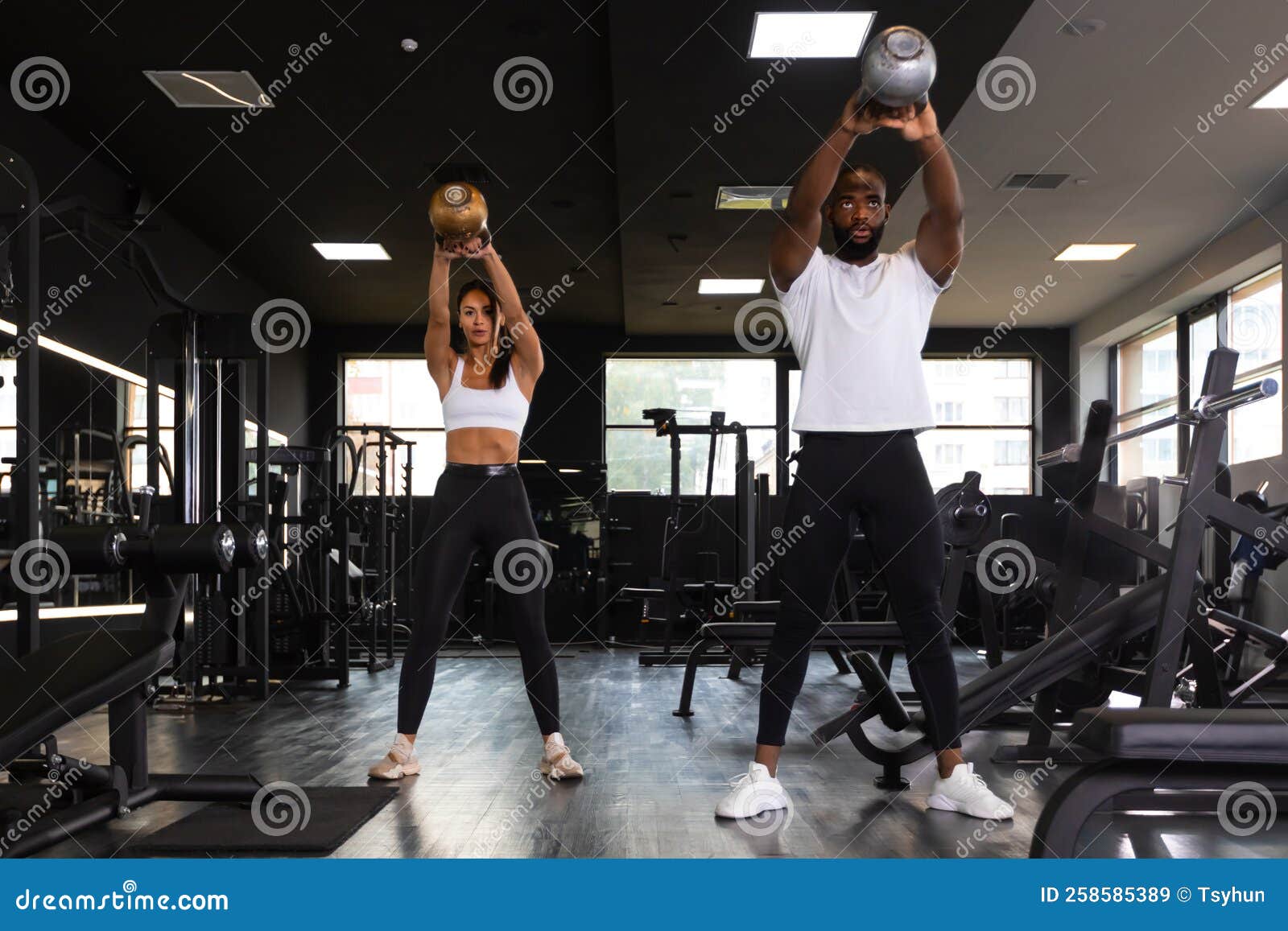 Premium Photo  Group of sportive fit people in a gym taking