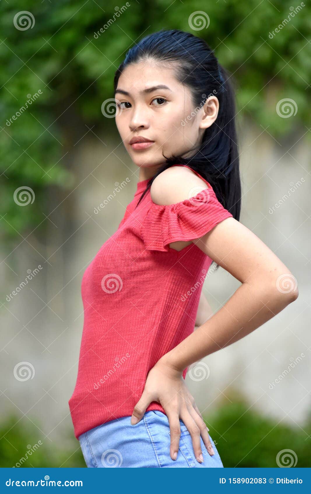 A Fit Pretty Filipina Girl Stock Image. Image Of Youth - 158902083