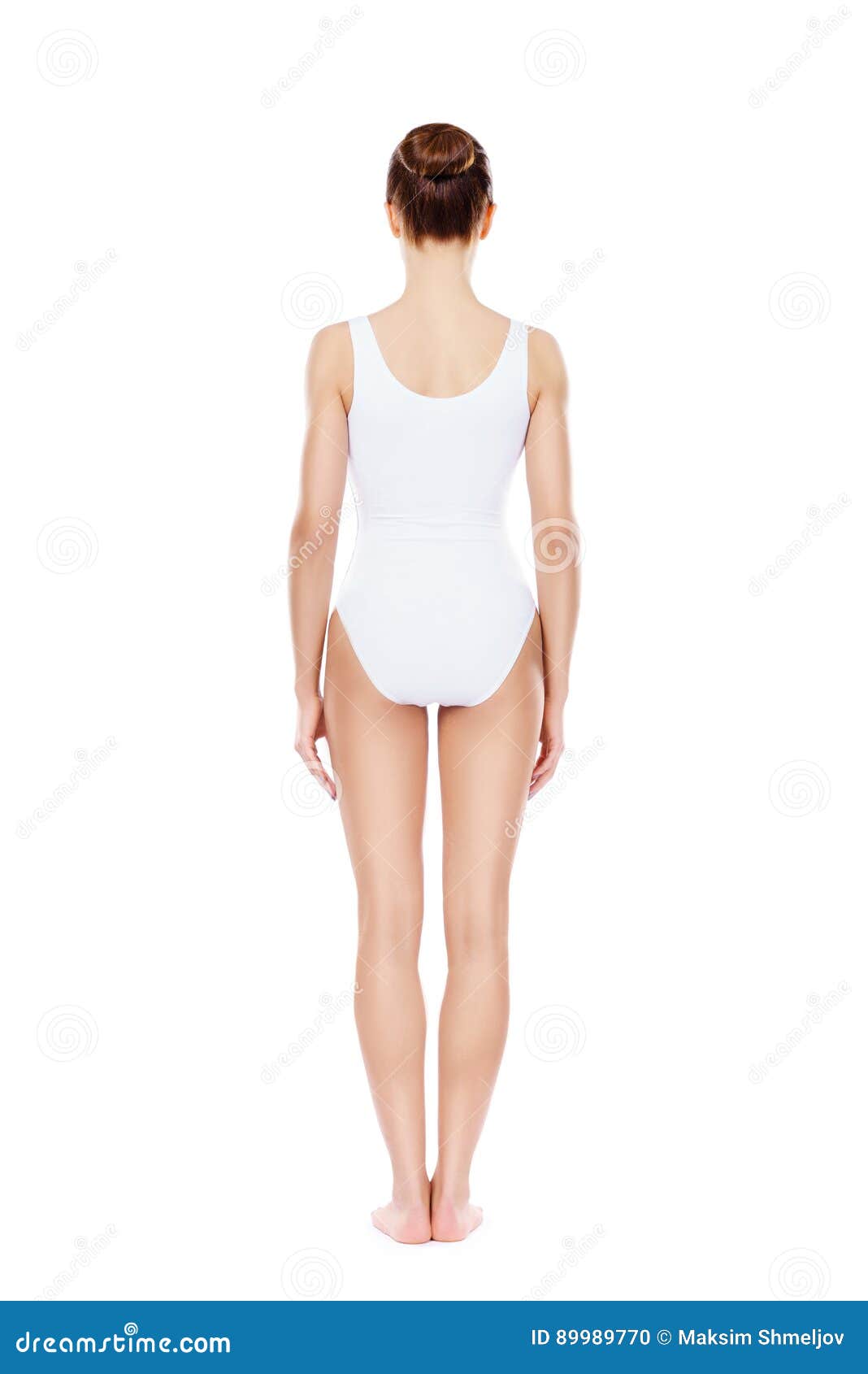 Fit and Sporty Girl in White Underwear. Stock Photo - Image of isolated,  diet: 89989770