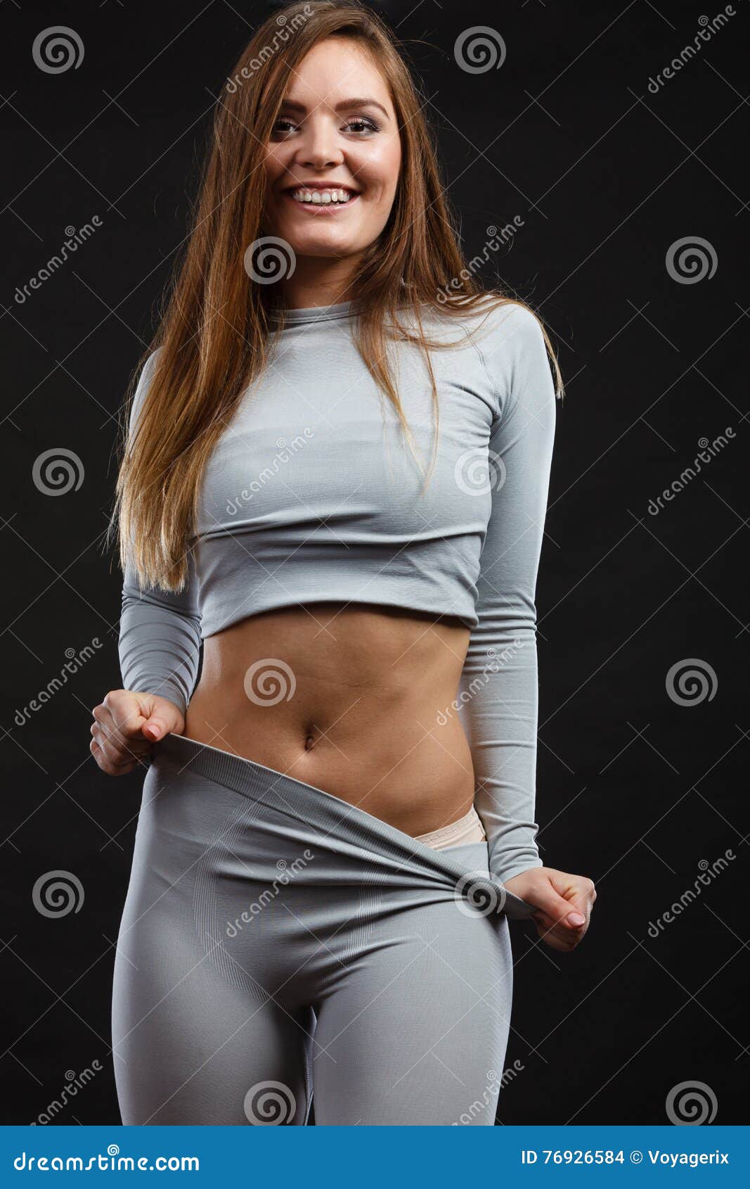 Fit Woman in Thermolinen Underwear, Stock Photo - Image of body, girl:  76926584