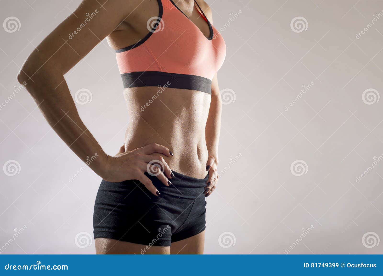 Close Up of Woman in Underwear Holding Stomach in Pain Stock Photo - Image  of muscle, person: 50393644