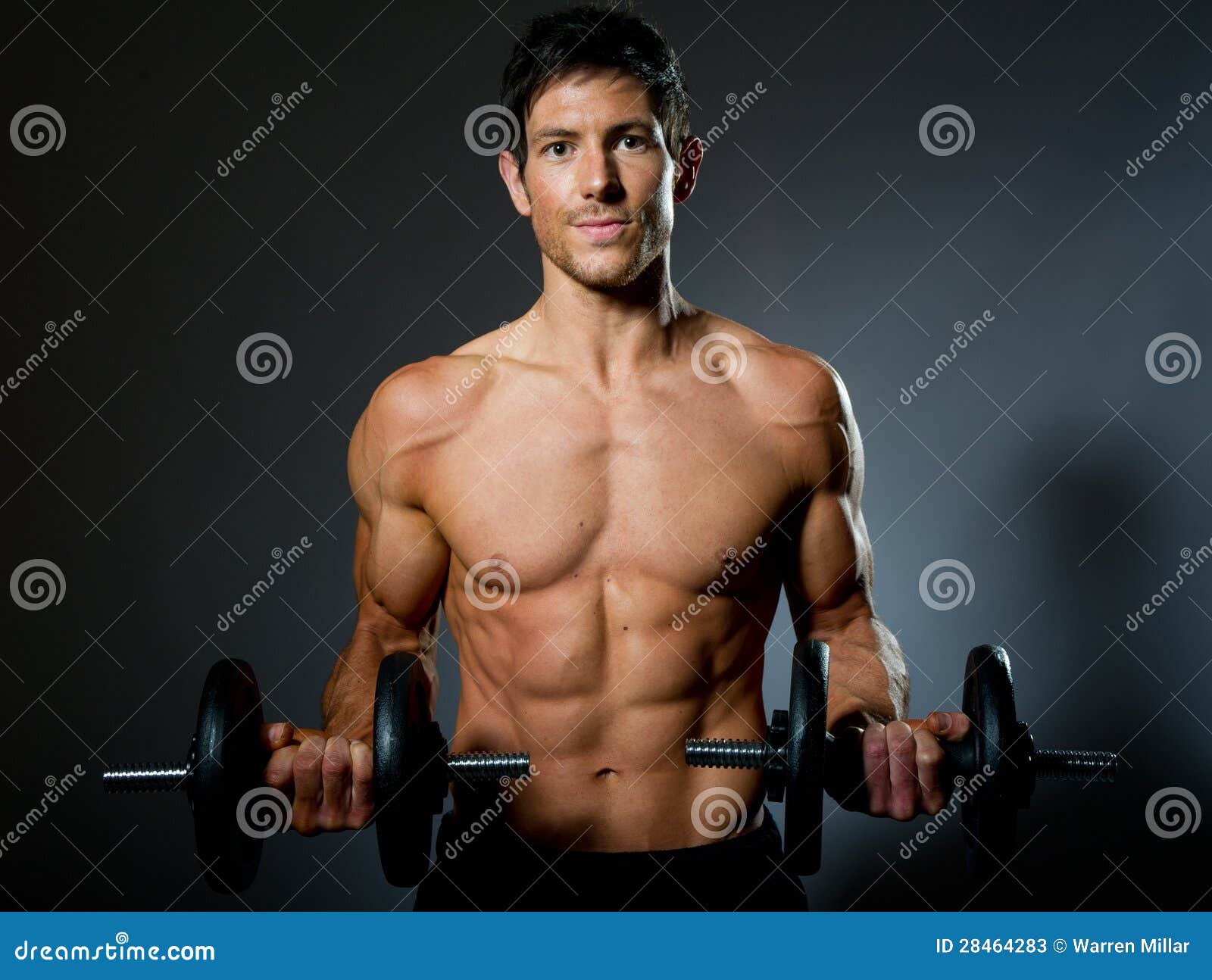 Young Man With A Fit Body, Healthy. Stock Photo, Picture and Royalty Free  Image. Image 55524324.