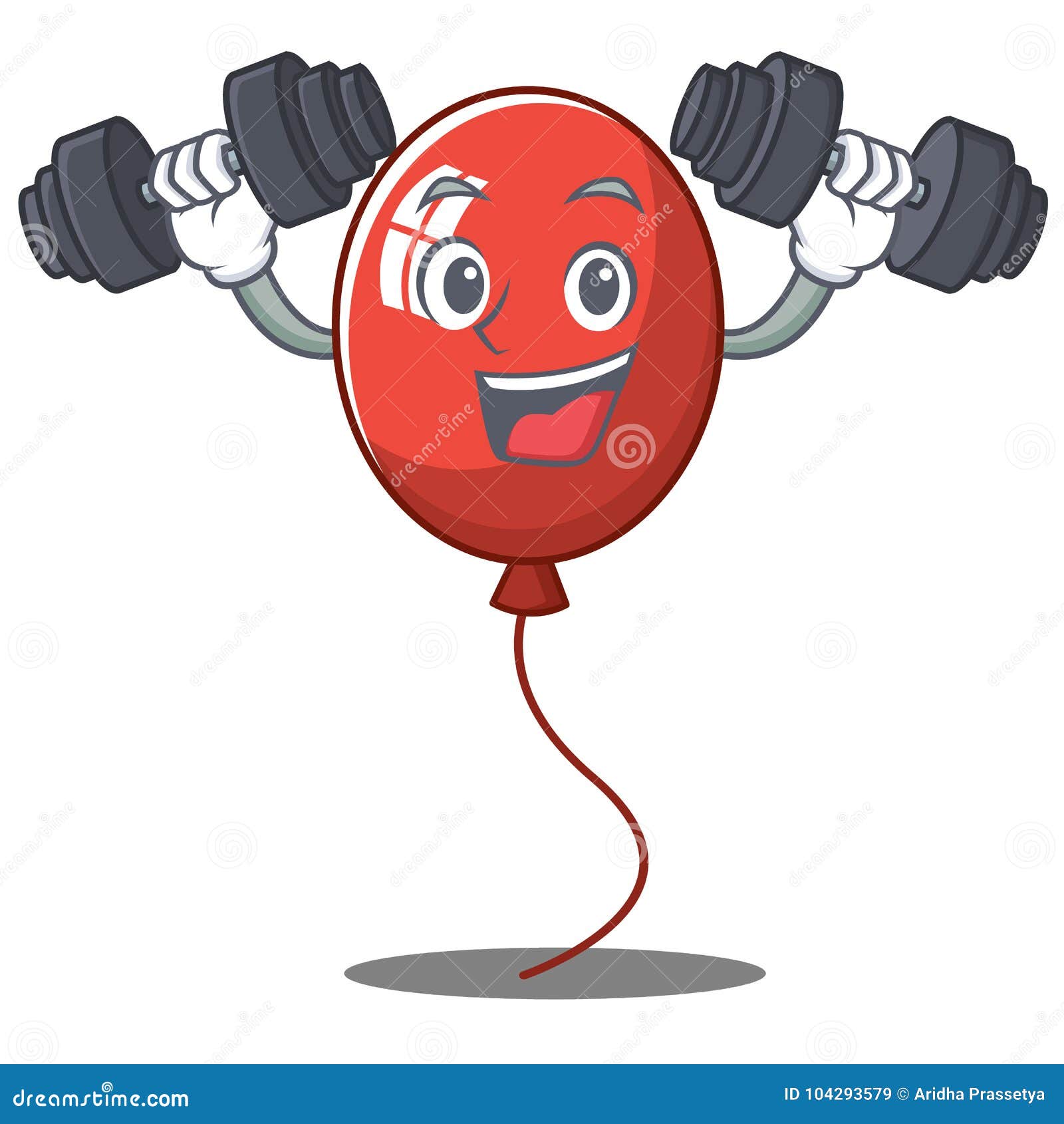Fitness Balloon Character Cartoon Style Stock Vector - Illustration of ...