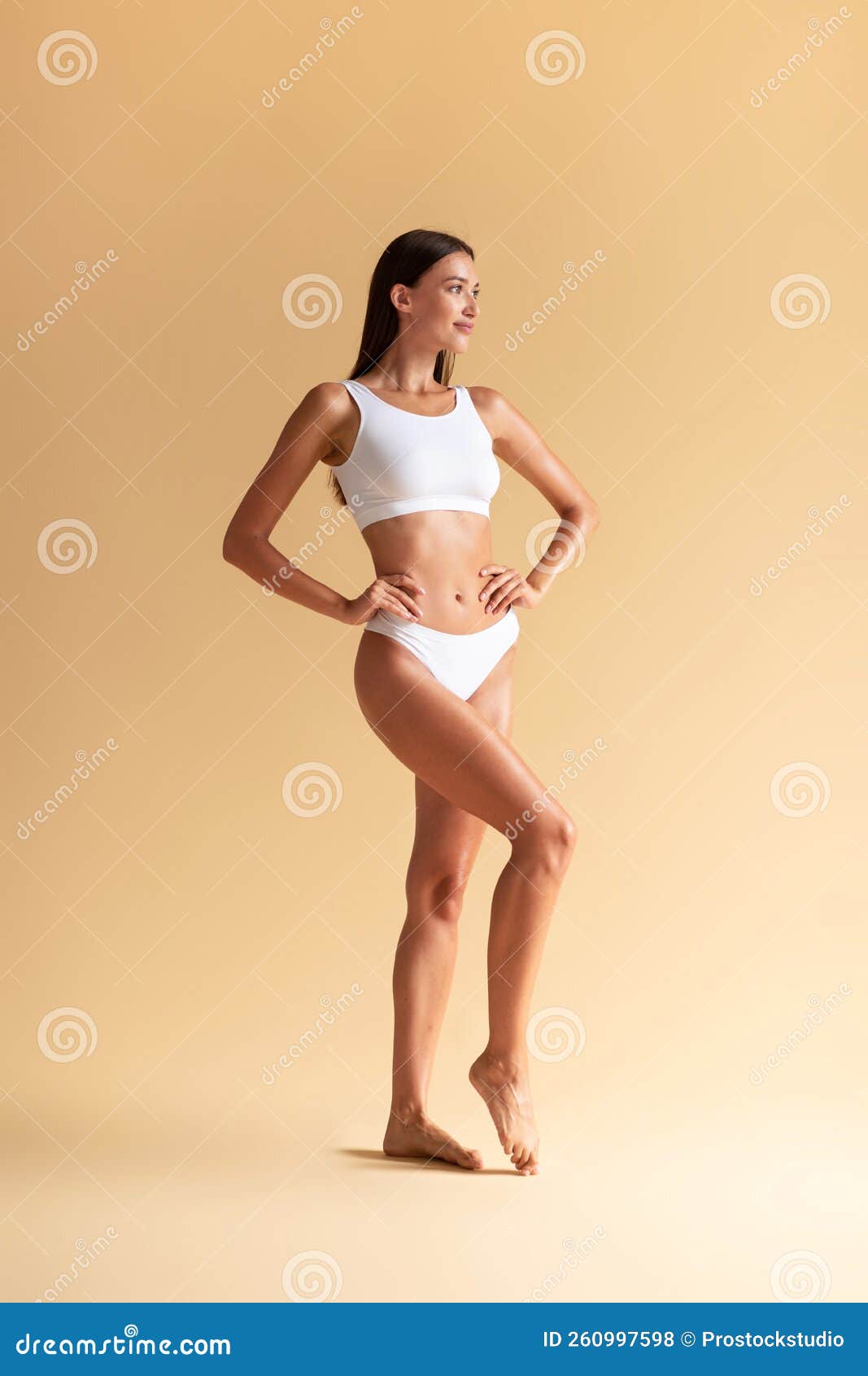 288 Thin Slim Body Beige Underwear Stock Photos - Free & Royalty