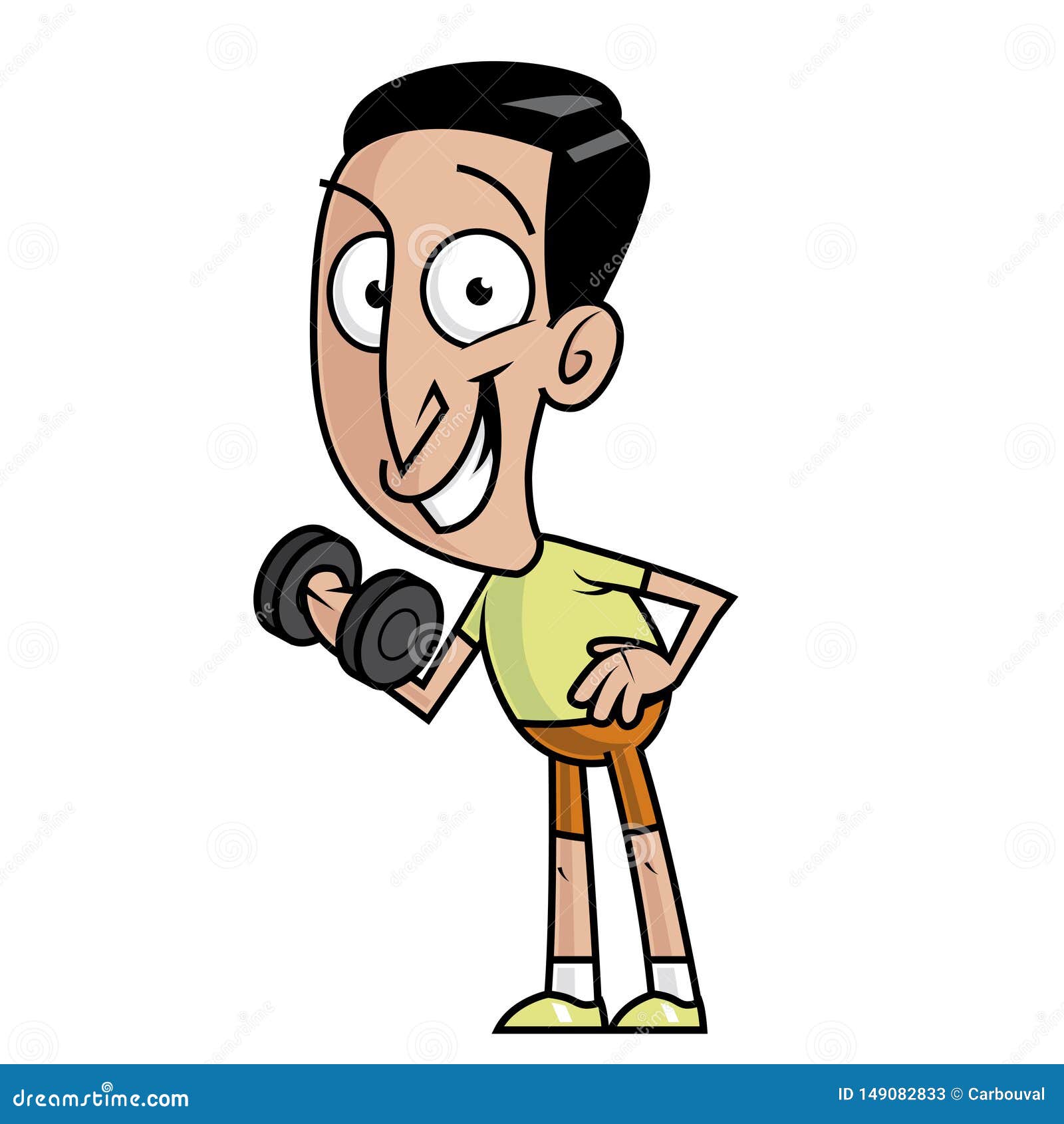 Fitness cartoon character stock vector. Illustration of healthy 149082833