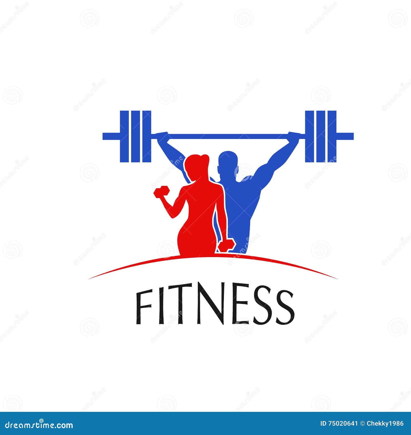 Fitness Center Logo Stock Vector Illustration Of People 75020641