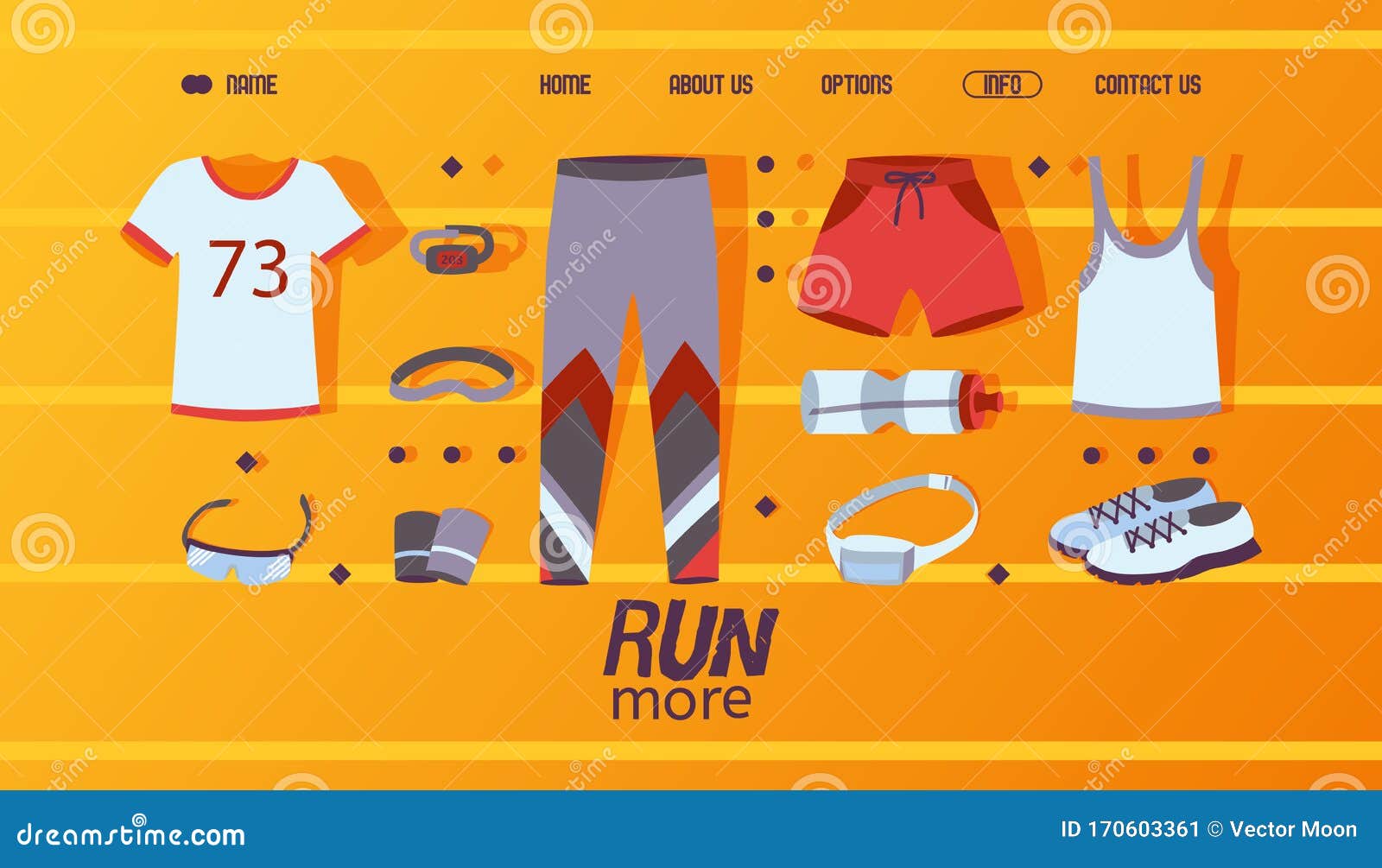 Fitness Clothes Shop Website Design, Vector Illustration. Landing Page  Template, Outfit and Accessories for Sport Stock Vector - Illustration of  marathon, fashion: 170603361