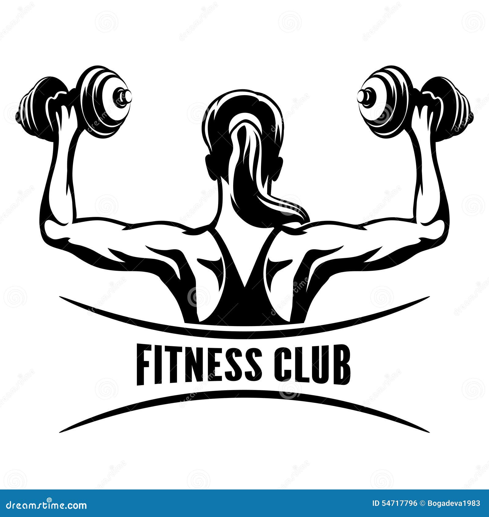 Fitness Club Emblem Stock Vector Illustration Of Graphics