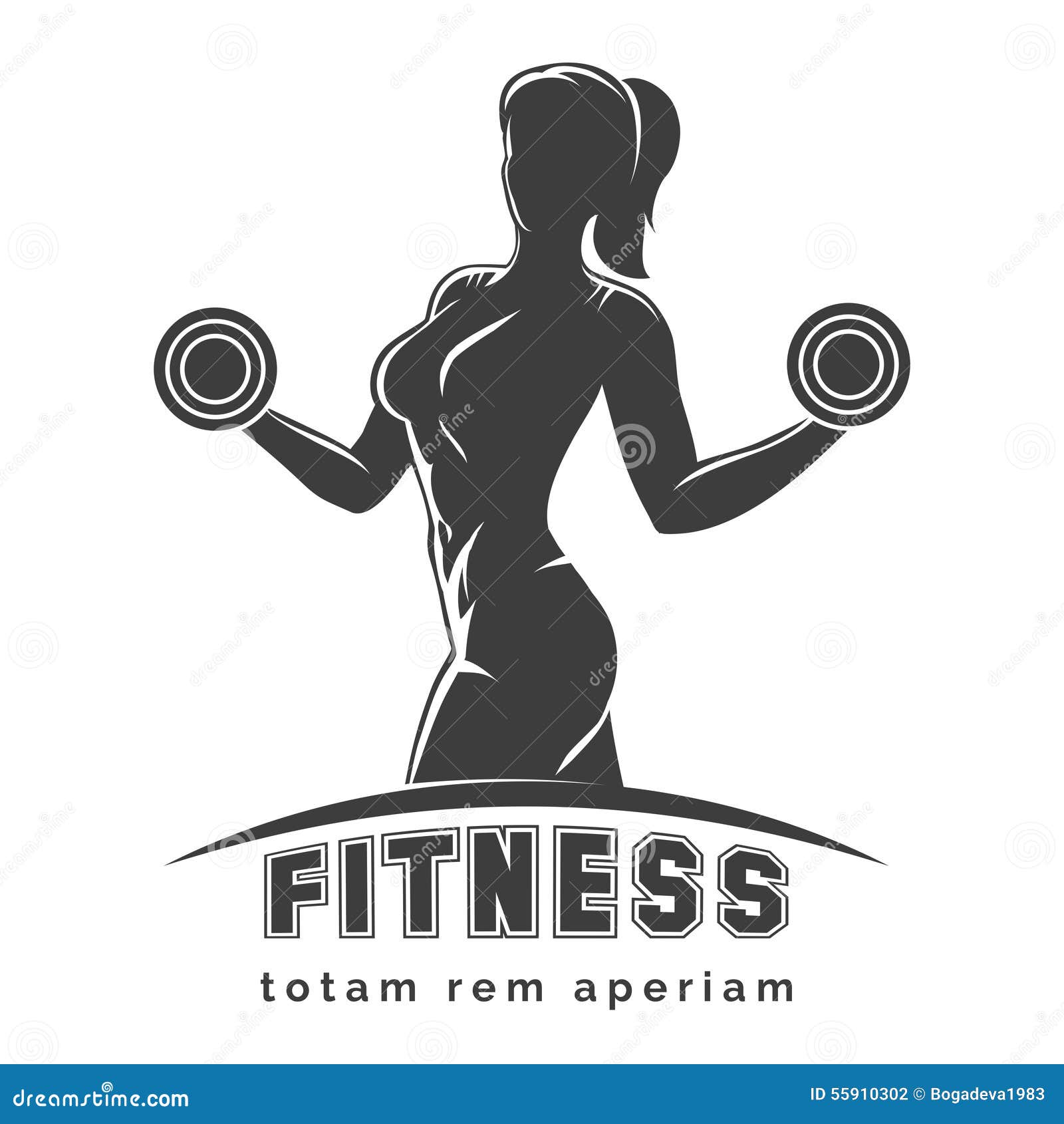 Fitness Club Emblem stock vector. Image of corporate - 55910302