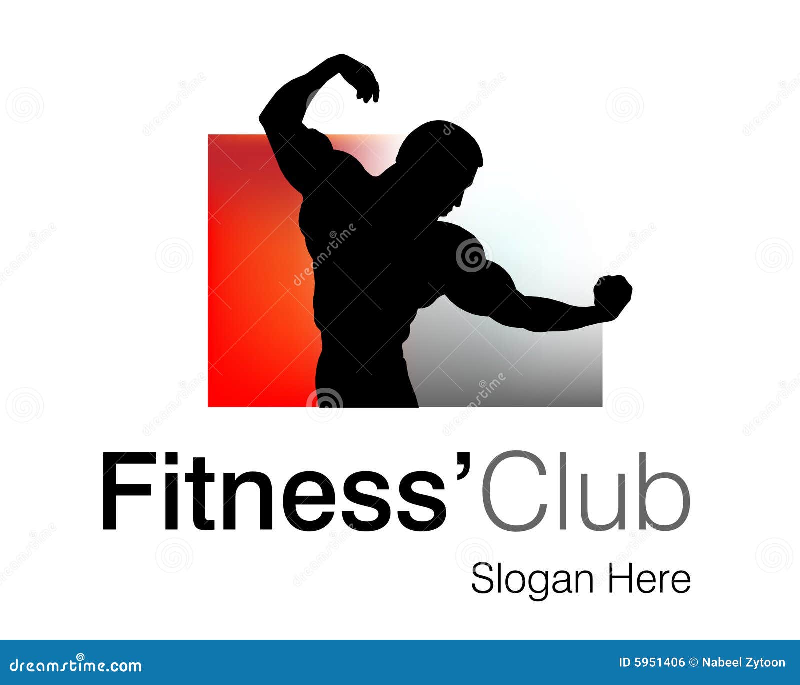 Fitness Club Logo Or Emblem With Woman And Man Silhouettes. Vector ...