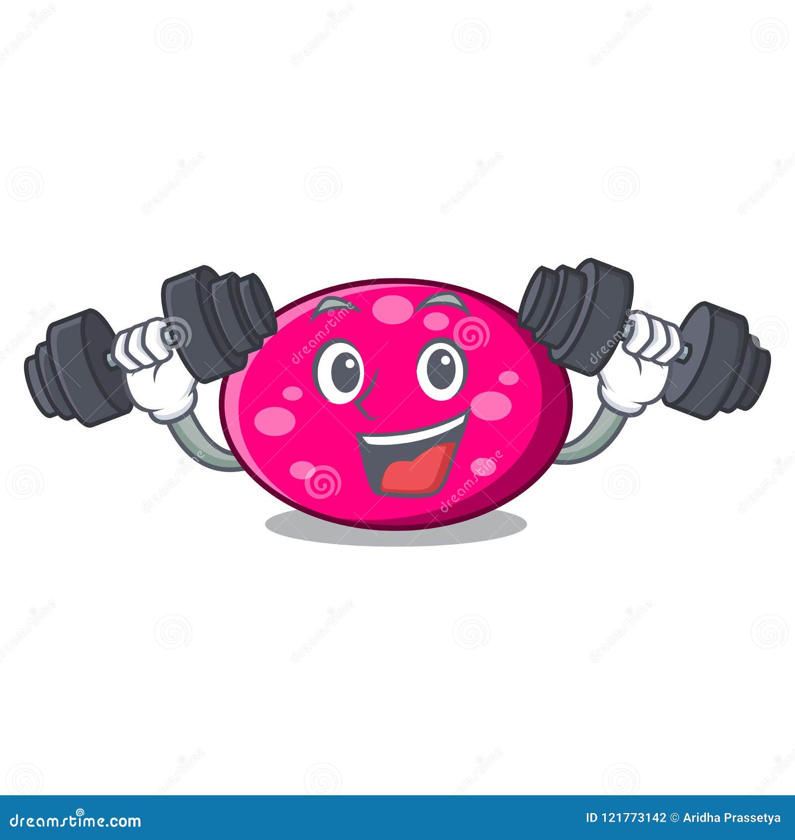 Fitness Ellipse Character Cartoon Style Stock Vector - Illustration of ...