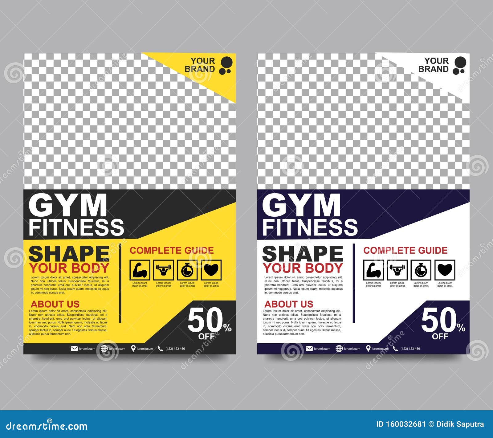 Fitness Flyer Template Poster Template For Fitness Center Modern Fitness And Gym Brochure Collection Modern Dark Abstract Flyer Stock Vector Illustration Of Exercise Fashion
