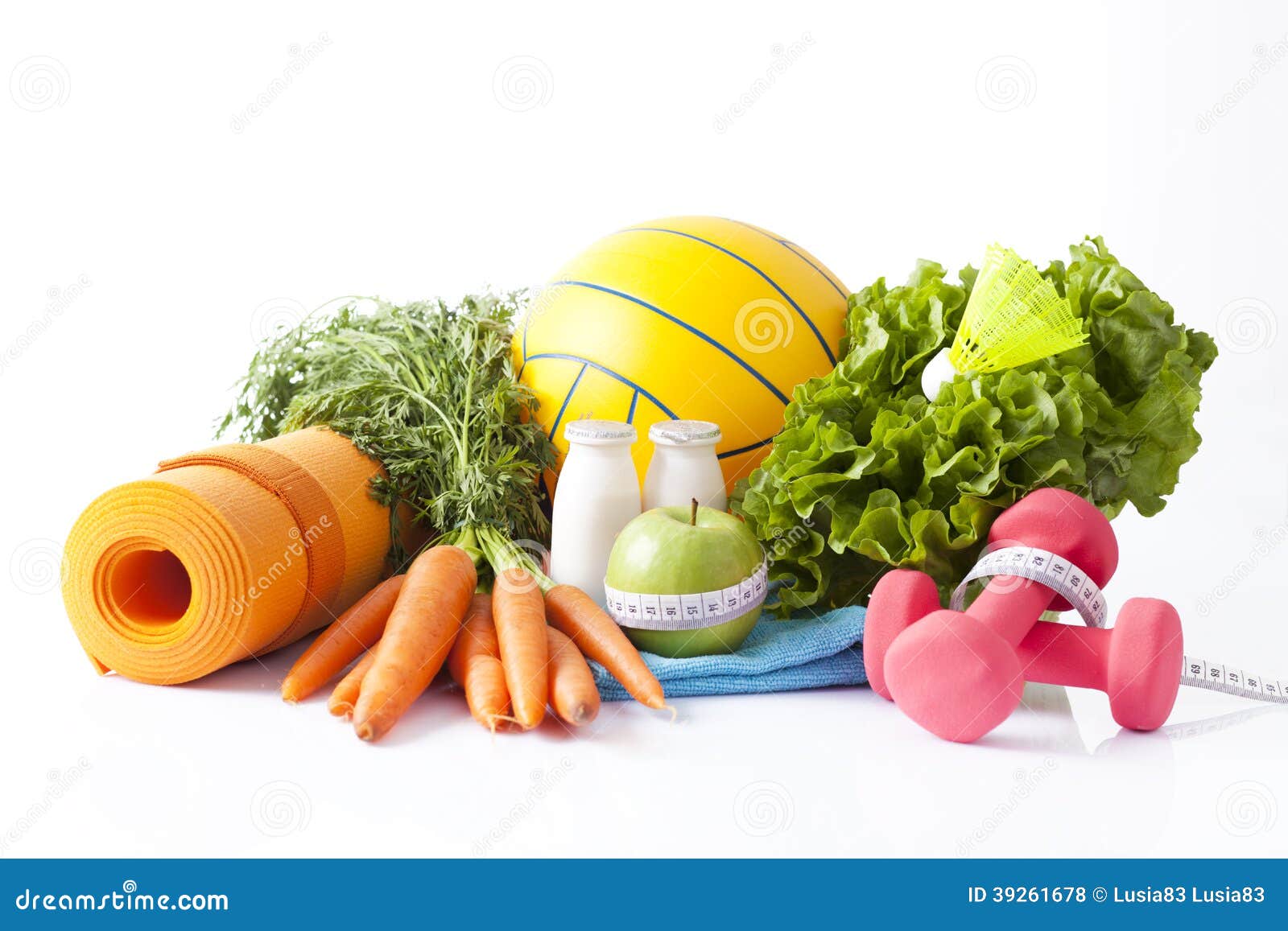 fitness food and sport activity concept