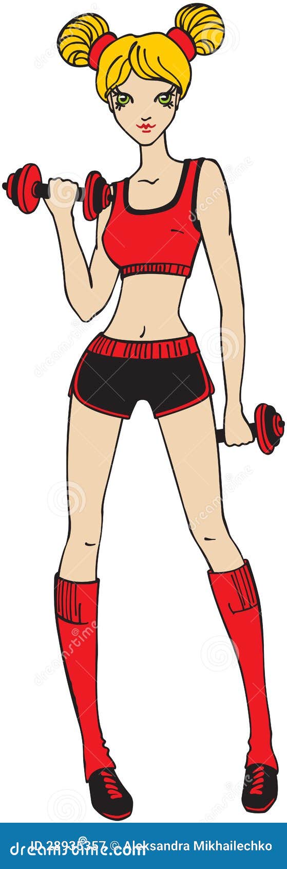 Fitness girl stock vector. Illustration of club, exercise 28935357