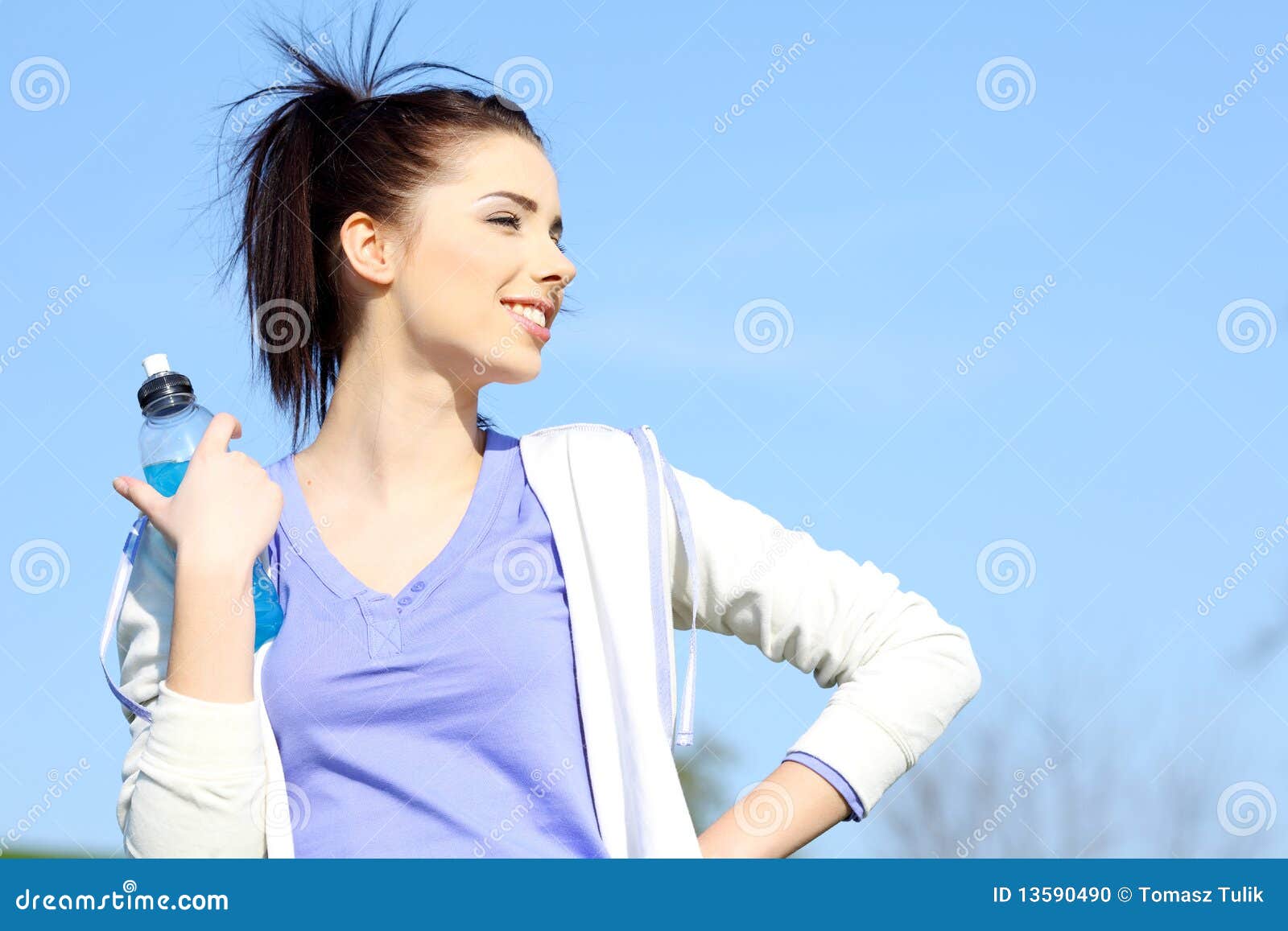 Fitness girl in park. stock photo. Image of adult, beautiful - 13590490