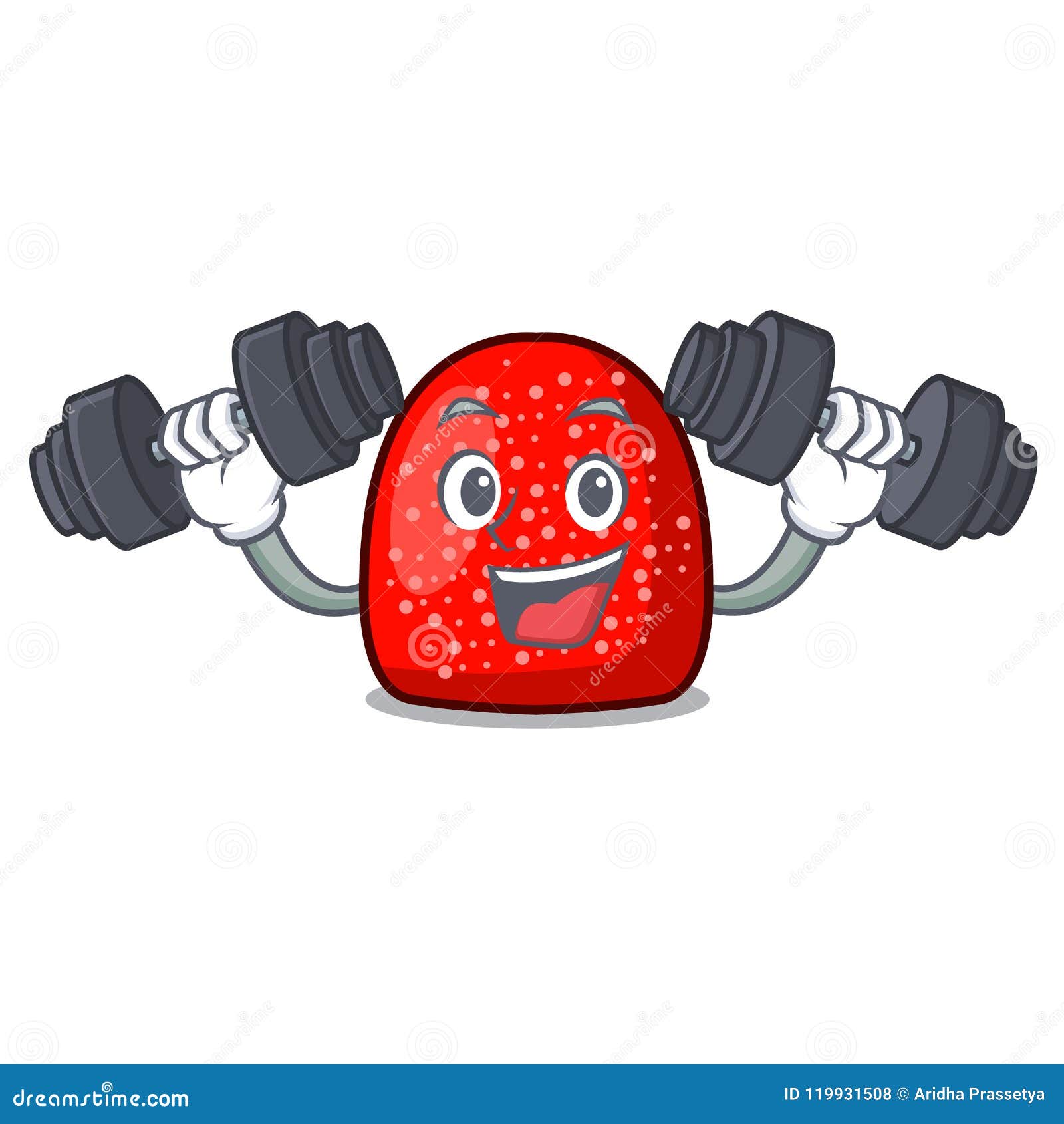Fitness Gumdrop Character Cartoon Style Stock Vector - Illustration of ...