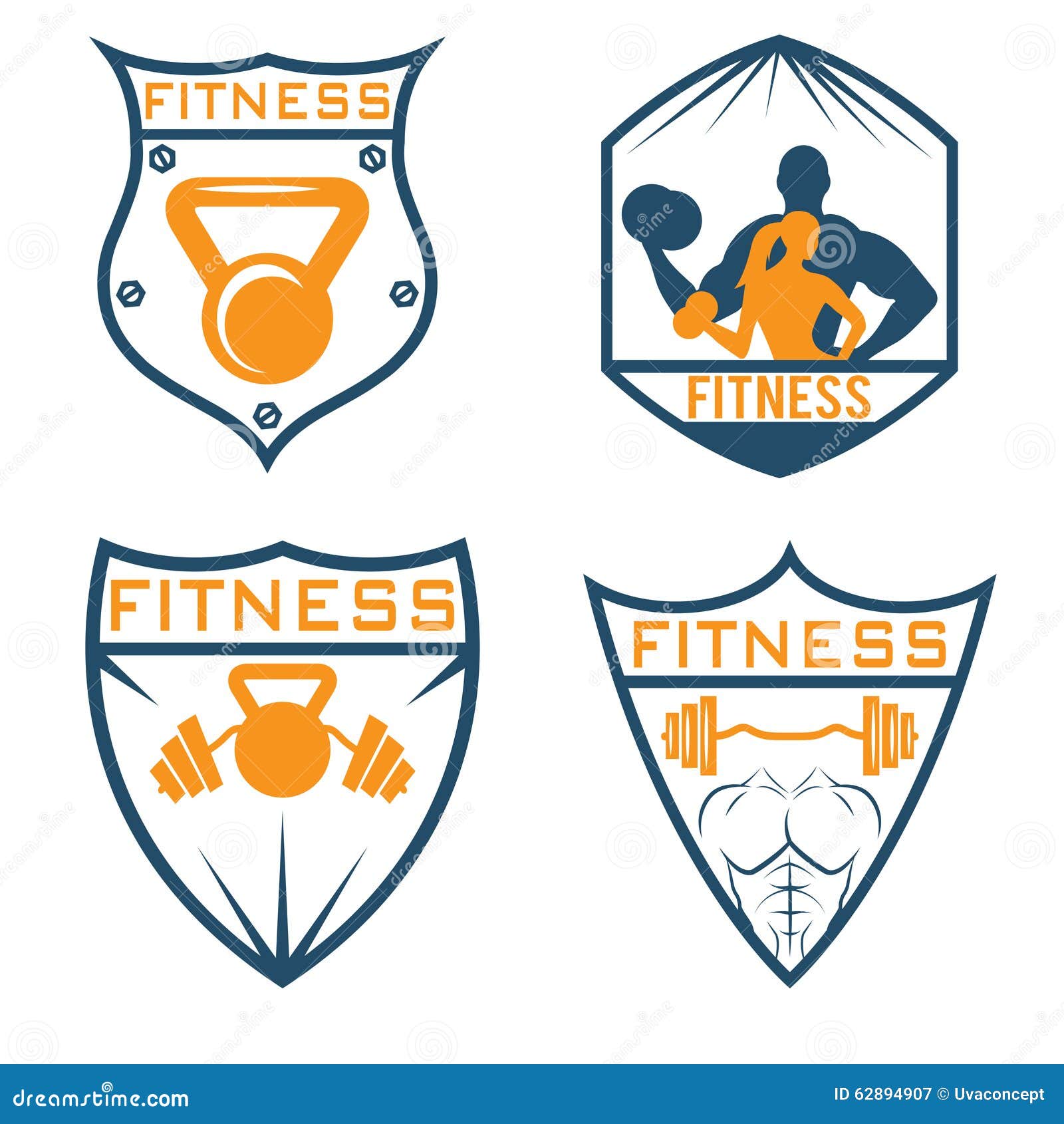 Fitness labels art stock vector. Illustration of kettlebell - 62894907