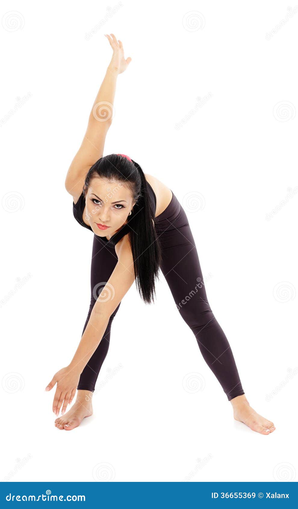 Fitness lady stretching stock image. Image of caucasian - 36655369