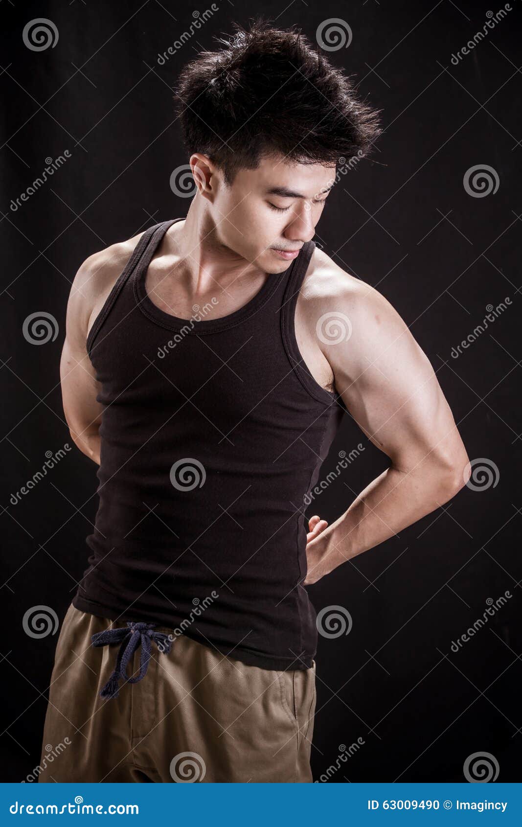 Fitness level young man stock photo. Image of person - 63009490