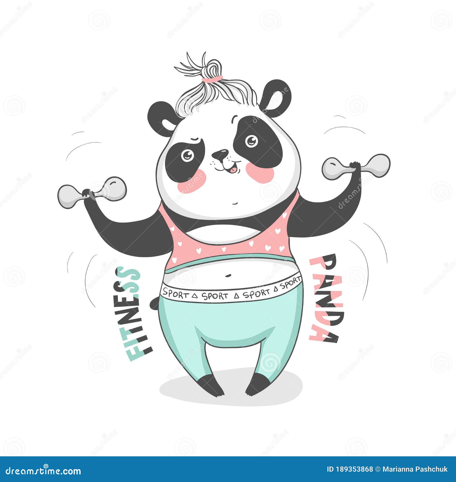 Fitness Panda En Ropa Deportiva Diseño Para Tu Bolso De Taza De Póster De  Camiseta Y Otros Vectores Eps 10 Ilustración del Vector - Ilustración de  activo, fuerte: 189353868