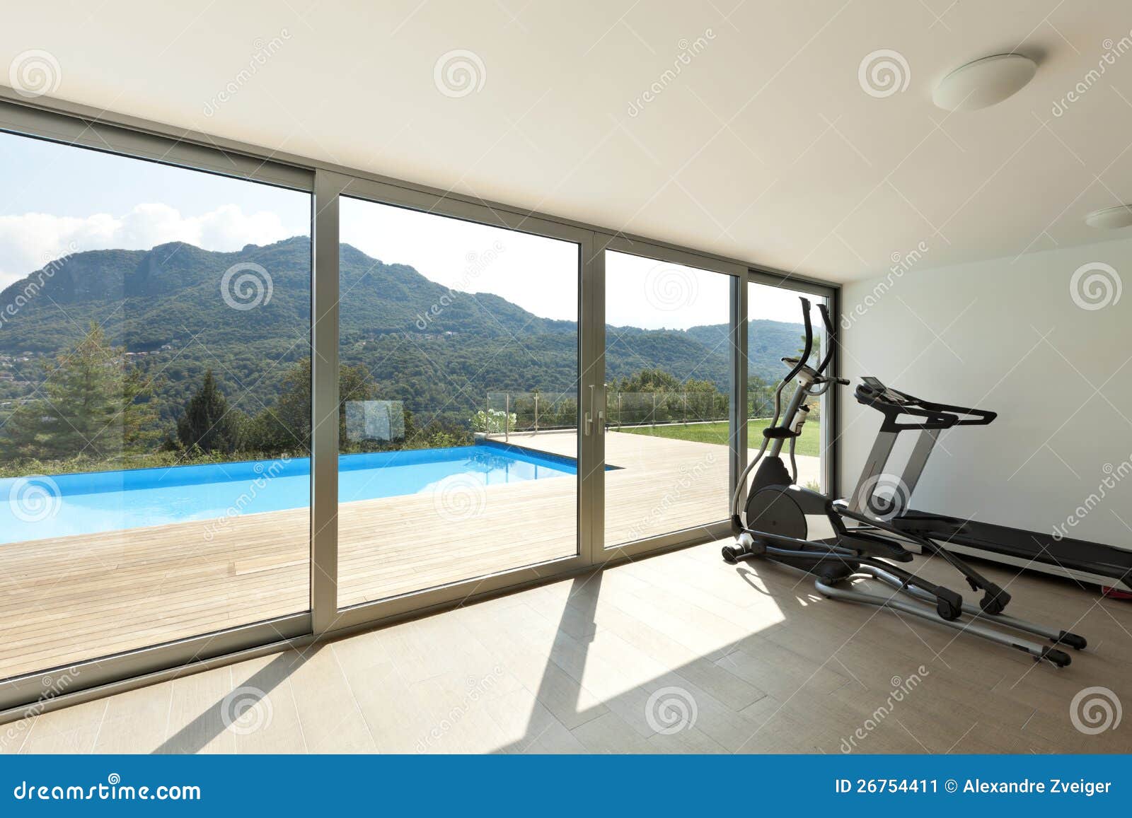 Fitness room, interior stock image. Image of housing 26754411