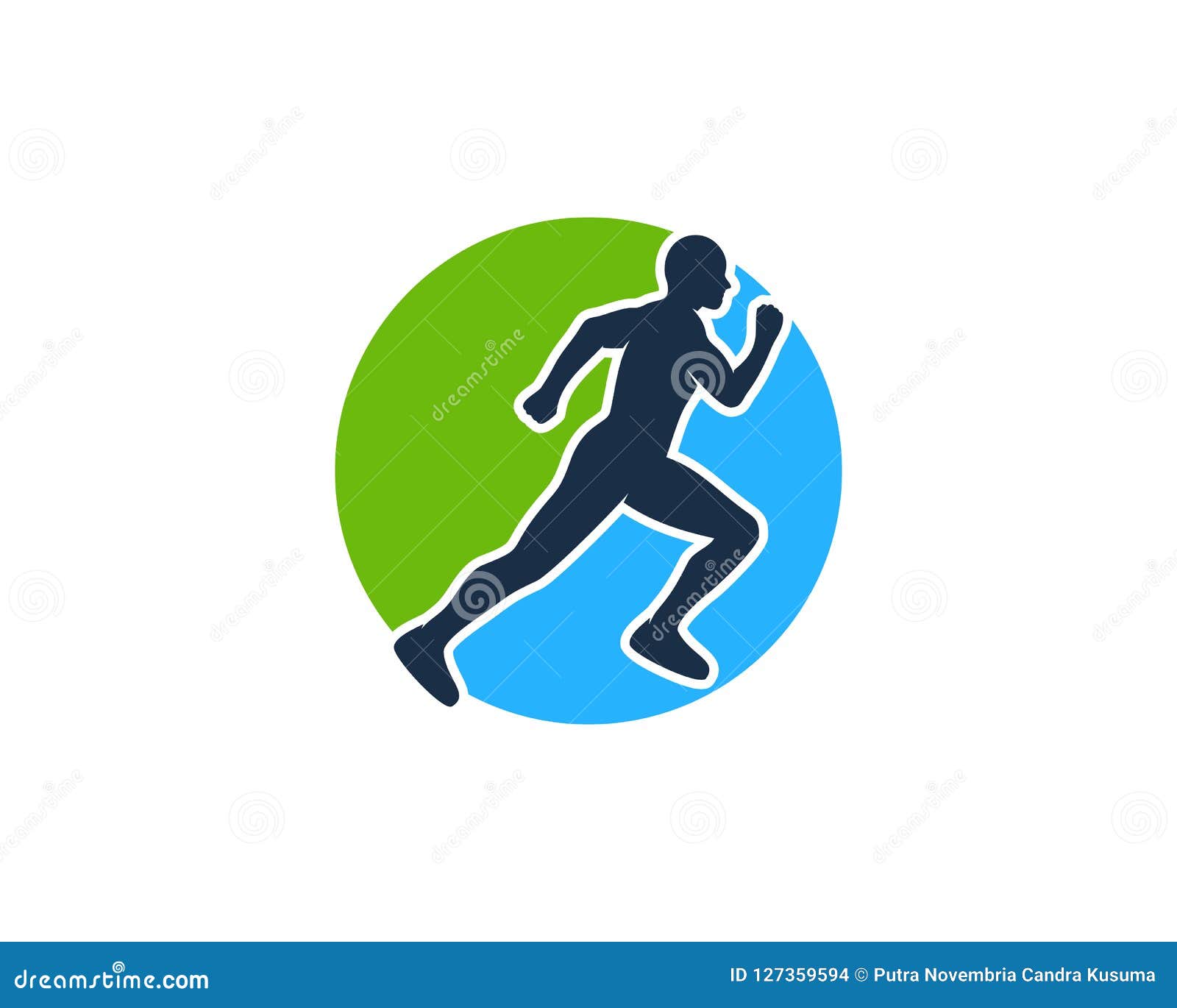 Fitness Run Logo Icon Design Stock Vector Illustration of creative, abstract 127359594
