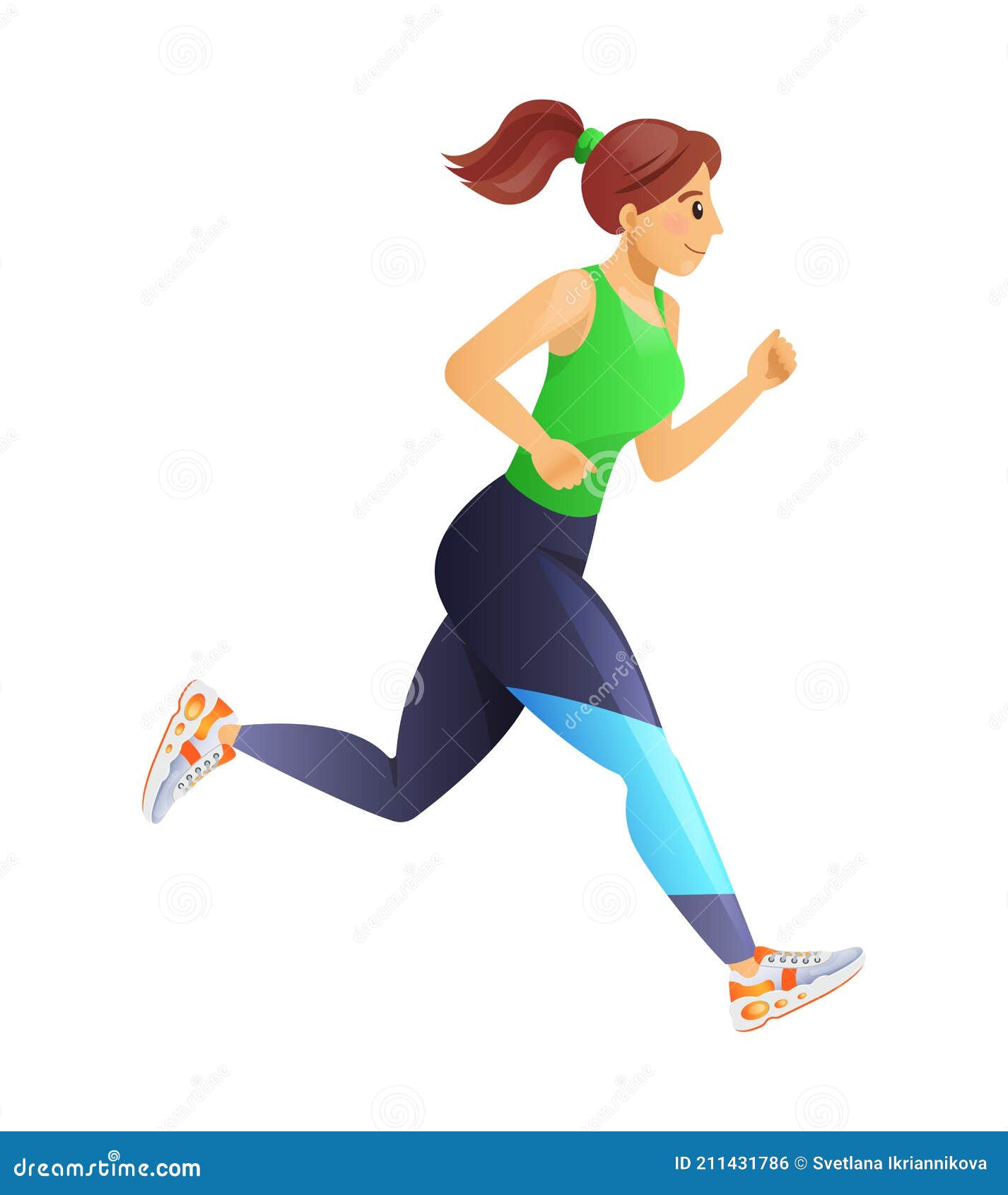 Fitness Running Girl. Equipo De Running Para Mujer. Estilo De Vida  Saludable. Deportes Formación Mujer Maratón Dibujos Animados Ve Stock de  ilustración - Ilustración de lifestyle, ejercicio: 211431786