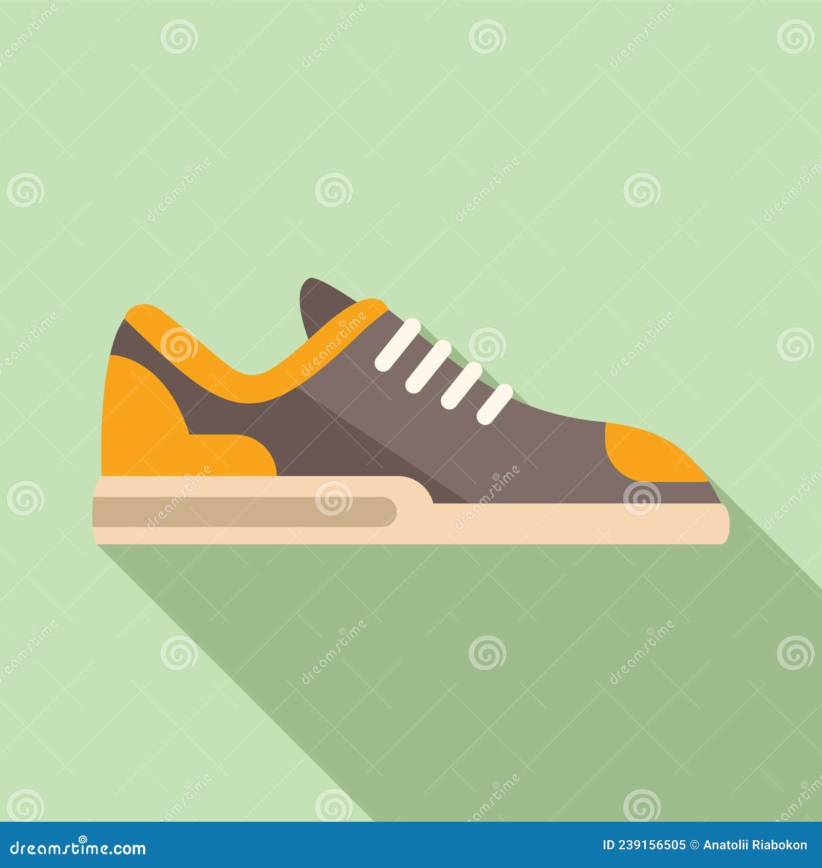 Fitness Sneaker Icon Flat Vector. Sport Shoe Stock Vector ...