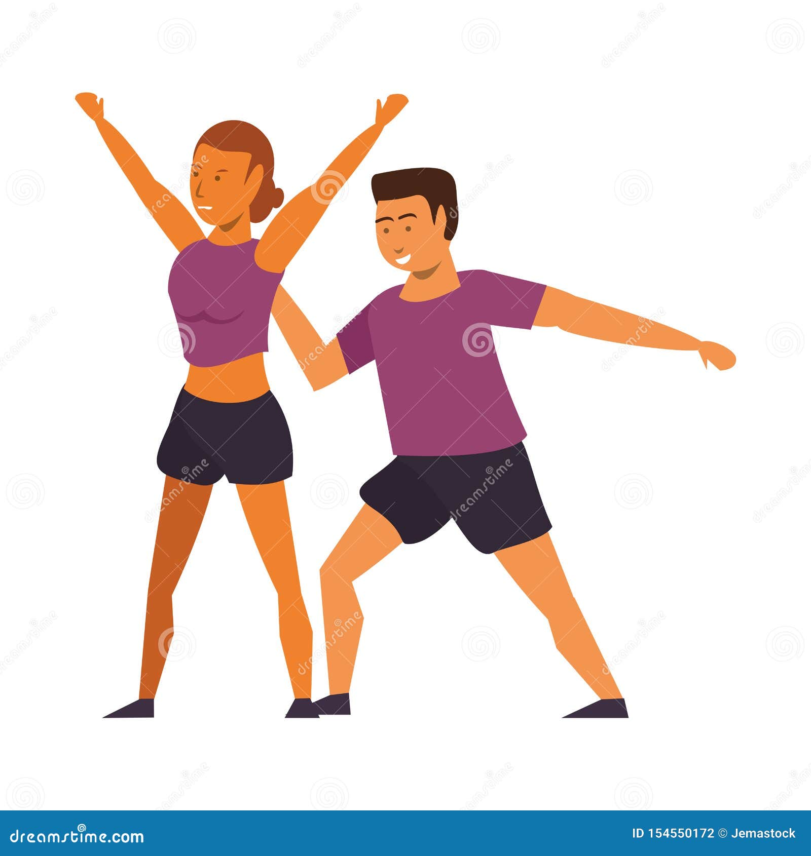 Fitness Sport Exercise Lifestyle Cartoon Stock Vector - Illustration of ...