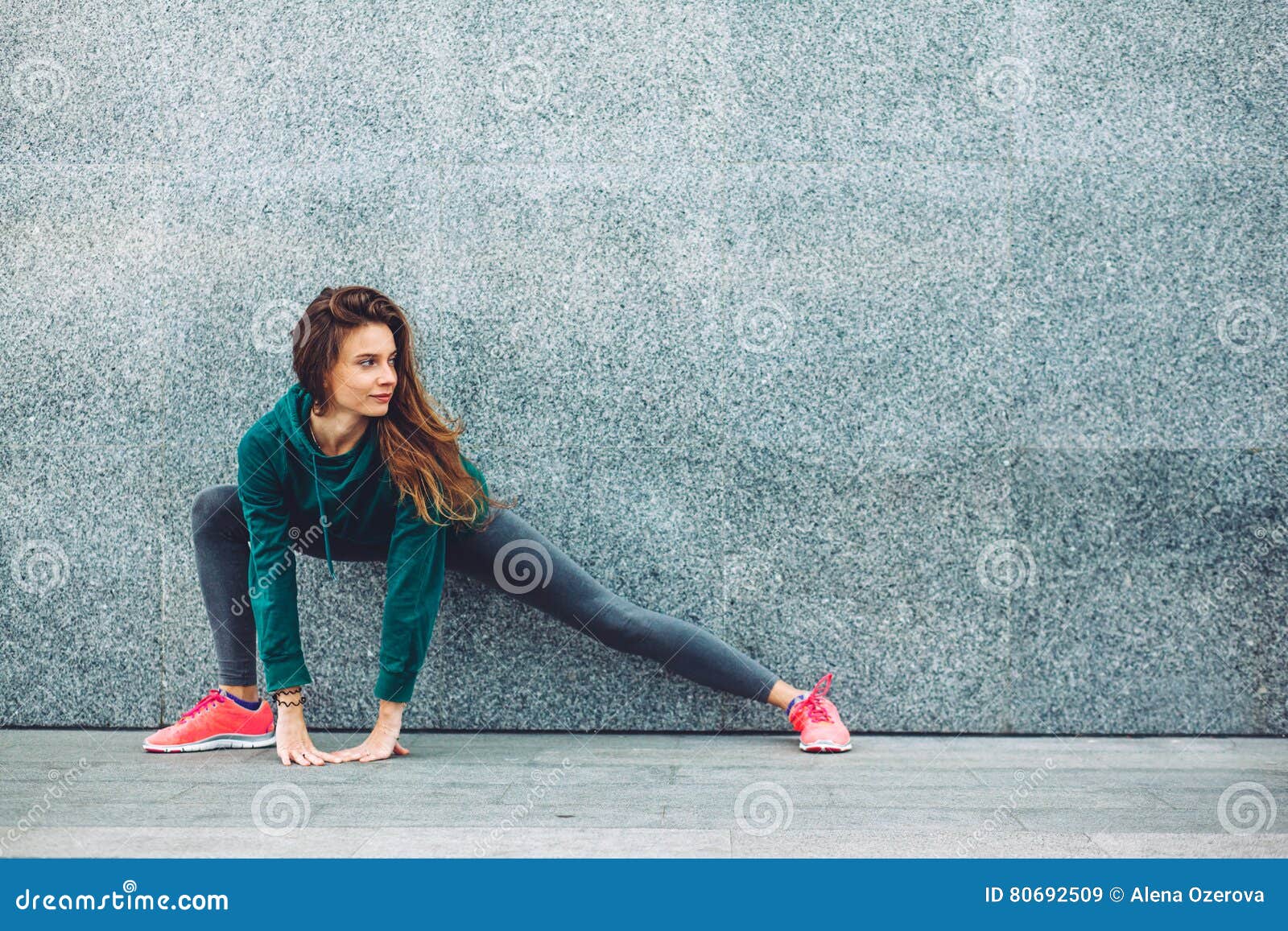 fitness sport girl in the street