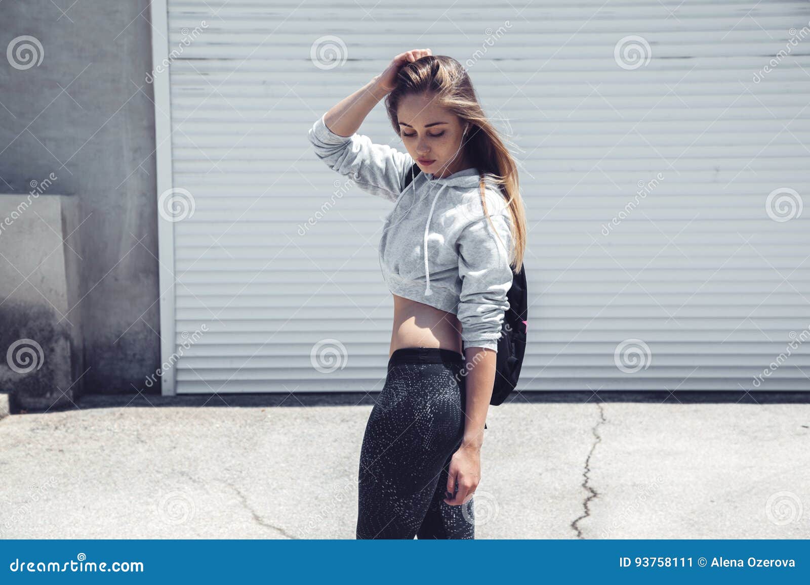 Fitness Sporty Girl Wearing Fashion Clothes Stock Image - Image of outside,  outdoor: 93758111