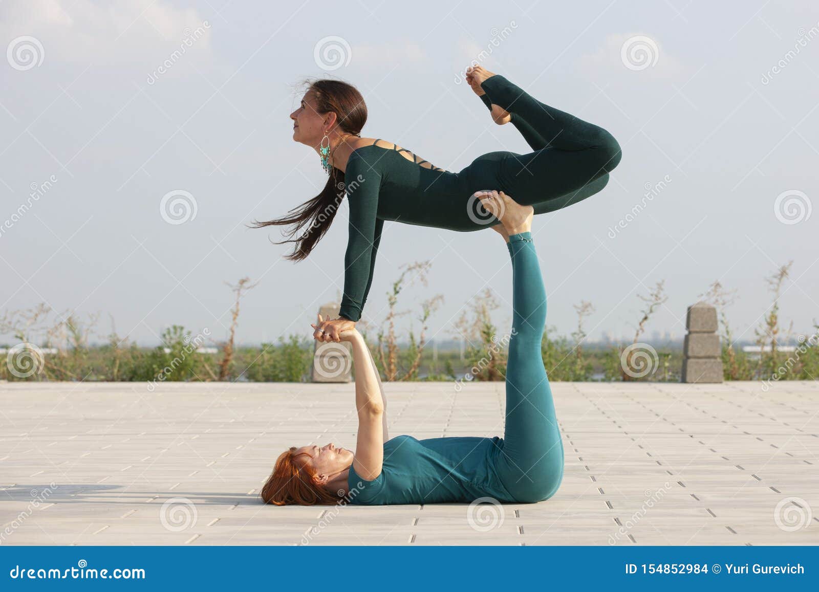 Portrait Two Young Yogi Women Practising Stock Photo 1153256896 |  Shutterstock