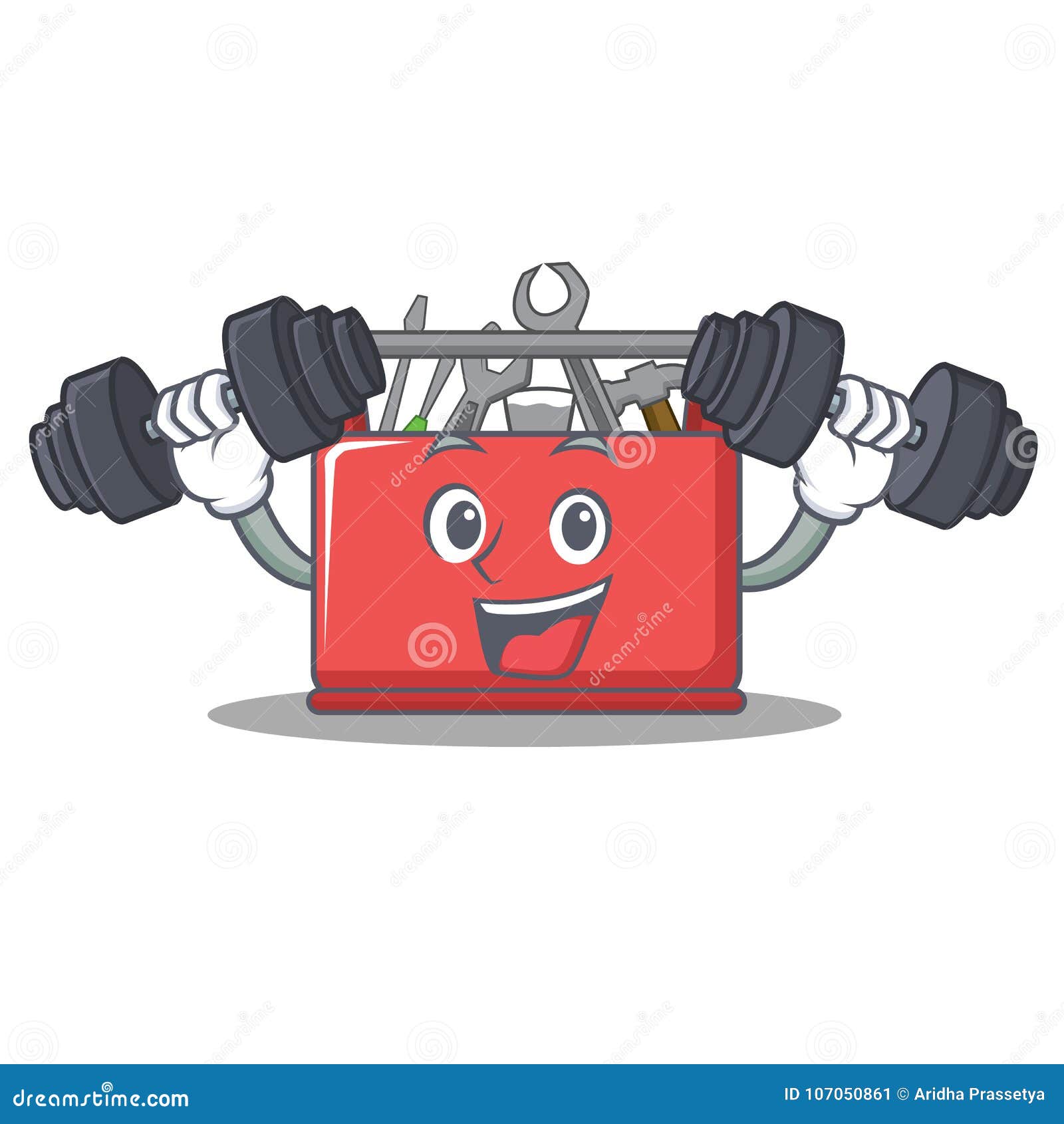 Fitness Tool Box Character Cartoon Stock Vector - Illustration of ...
