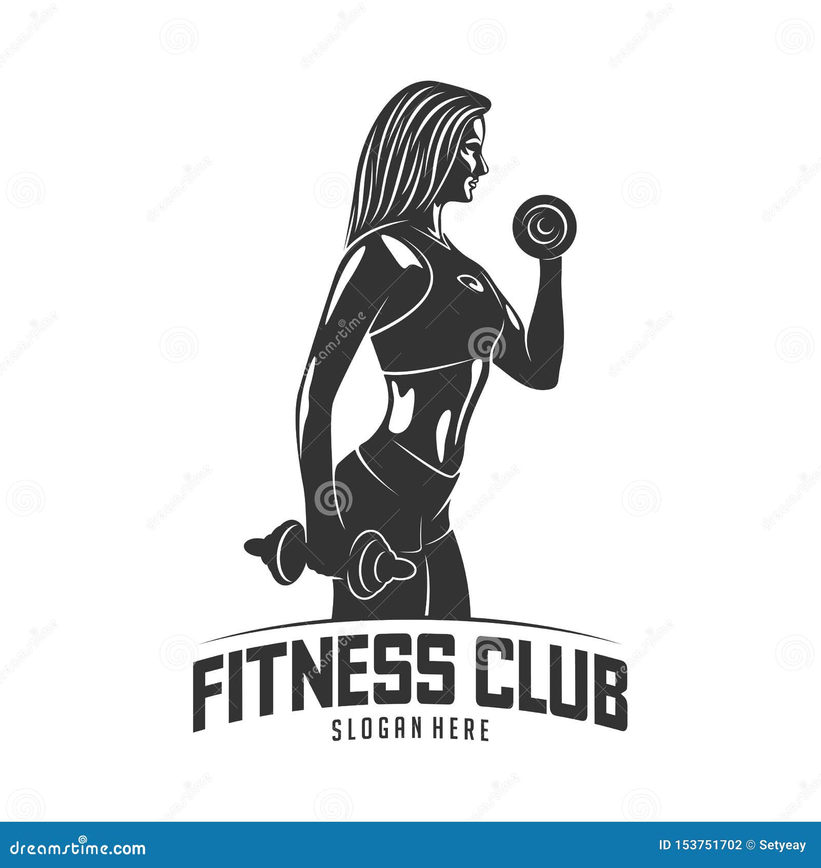 Fitness Vector Logo Design Template Design For Gym And Fitness Vector Fitness Club Logo With Exercising Athletic Woman Vector Stock Vector Illustration Of Athlete Label