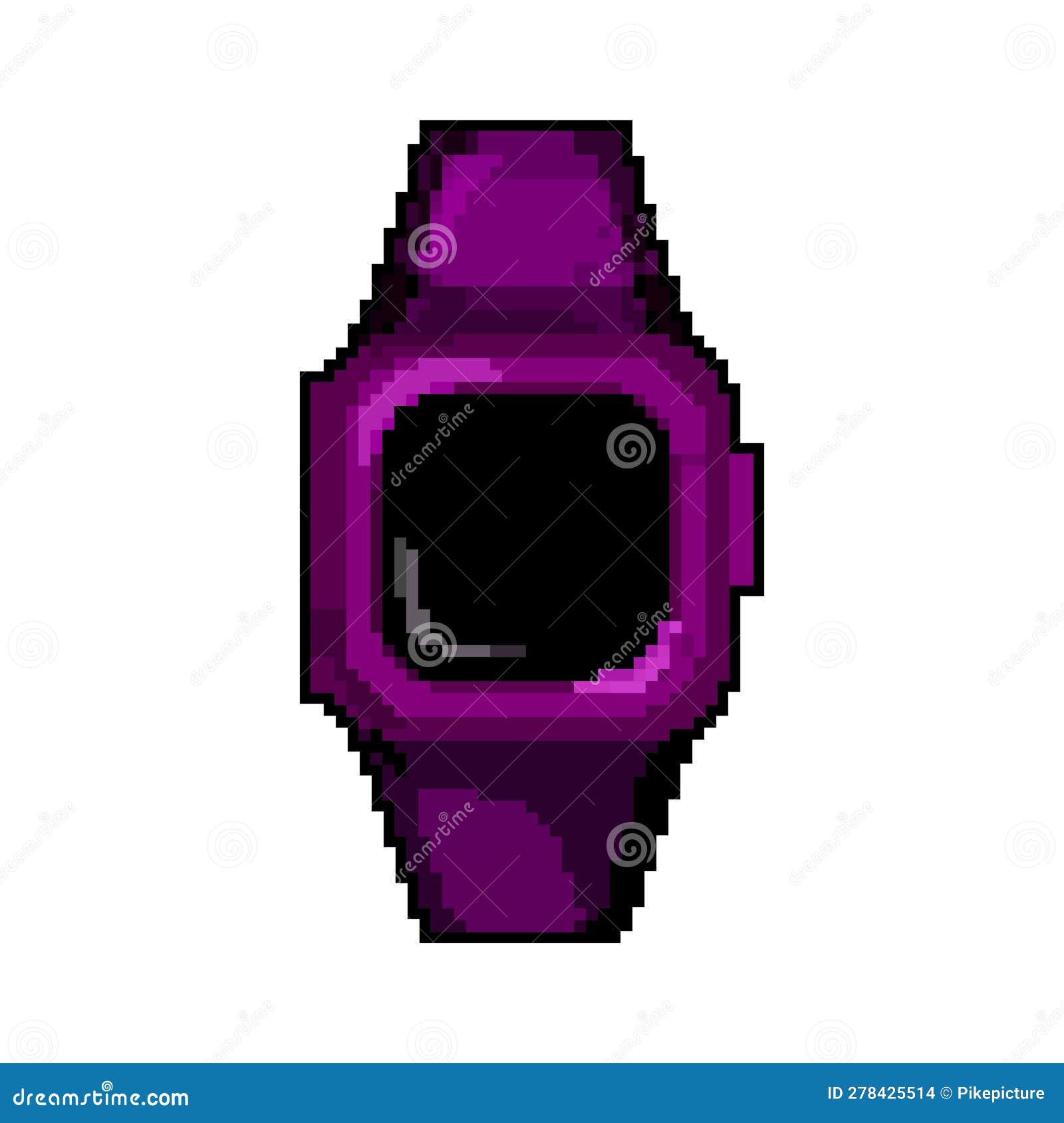 Fitness Watch Tracker Game Pixel Art Vector Illustration Stock Vector