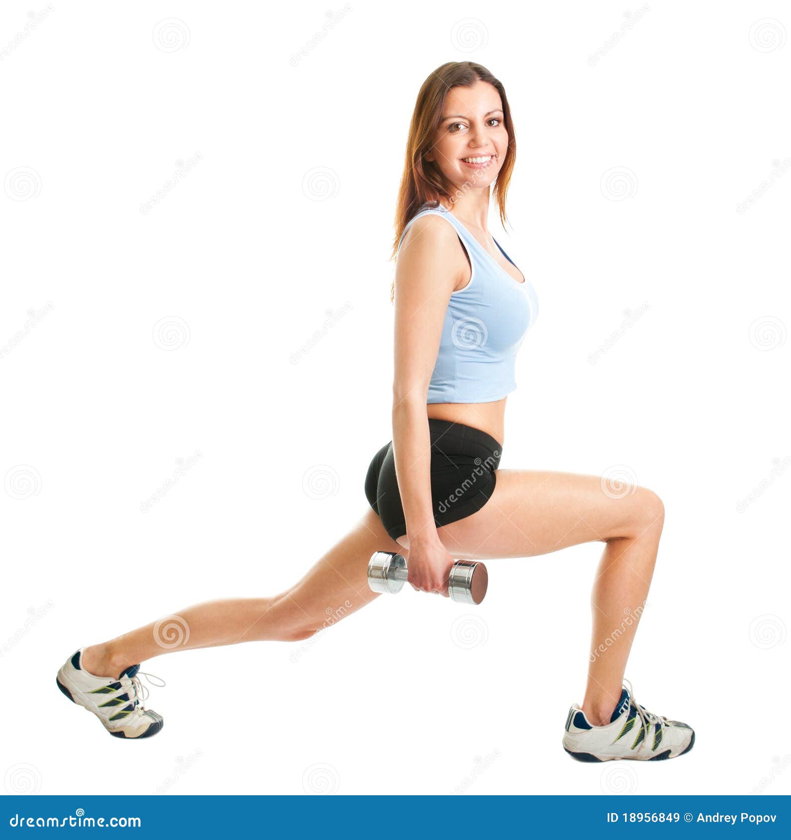 fitness woman doing lunge exercise