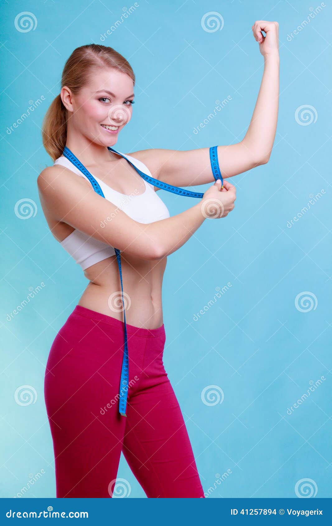 Girl Measuring Biceps
