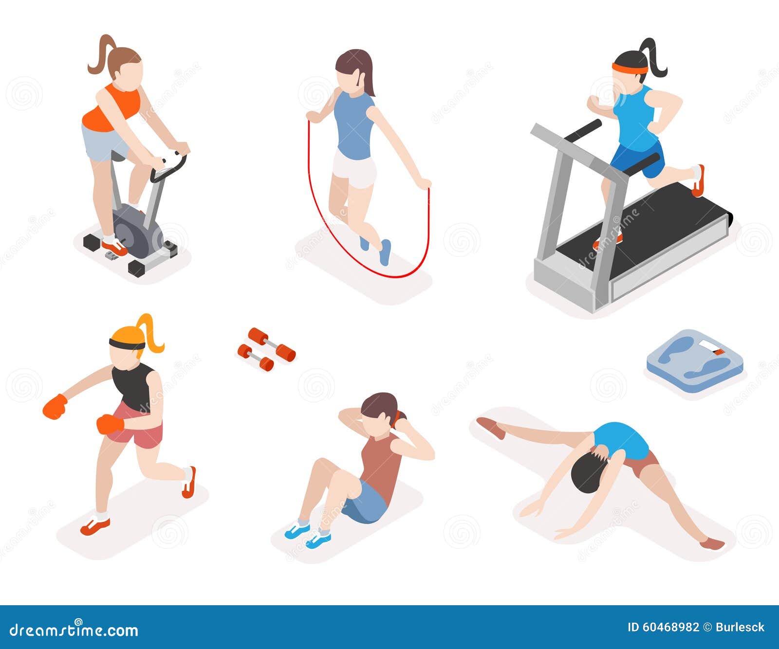 Fitness Women in Gym, Gymnastics Workout and Yoga Stock Vector -  Illustration of person, concept: 60468982