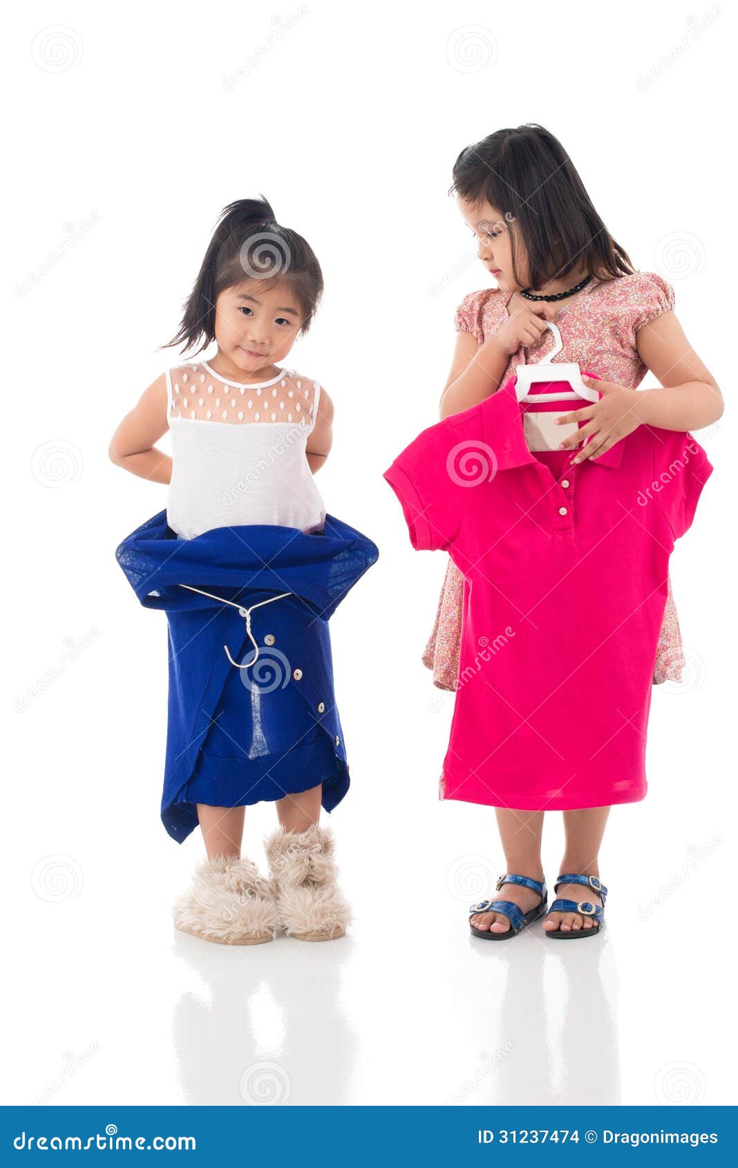 Fitting clothes stock photo. Image of holding, girl, clothing 31237474