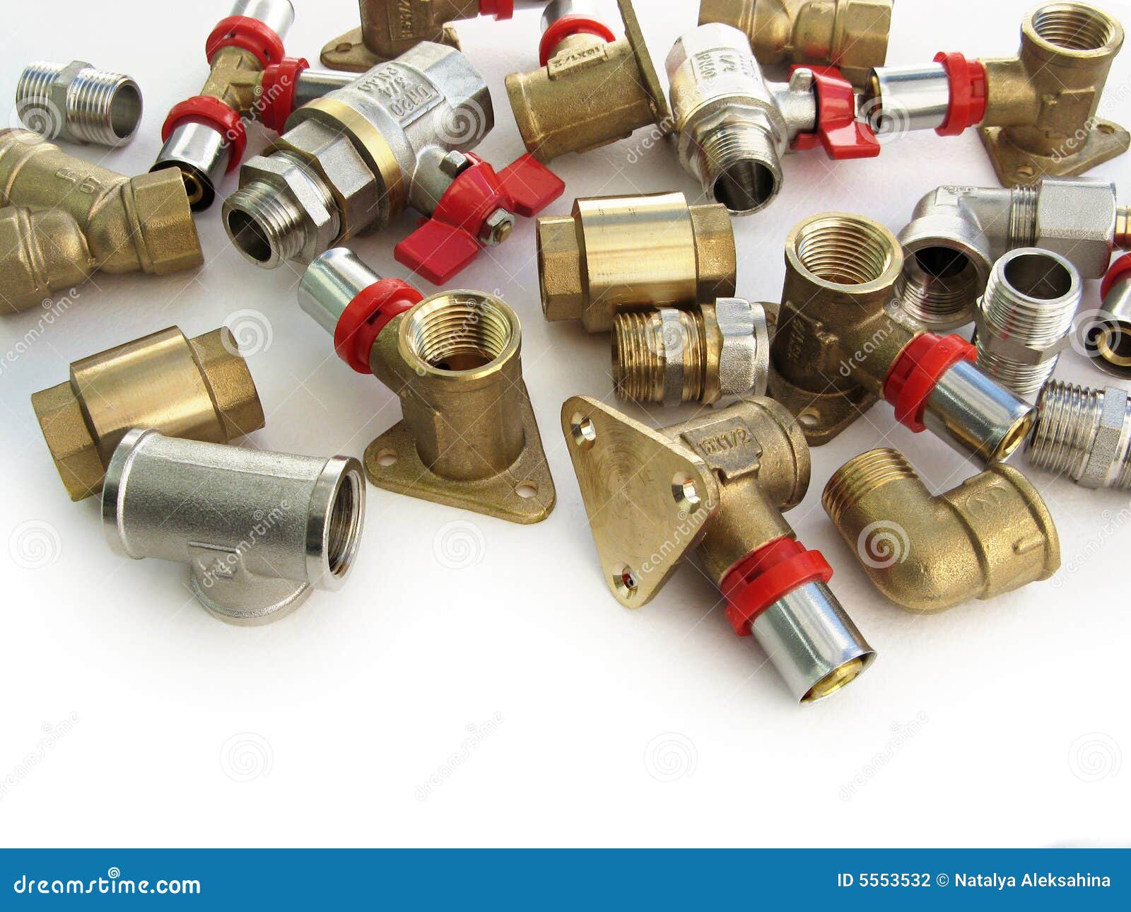 Fitting of water pipe stock photo. Image of piping, running 5553532