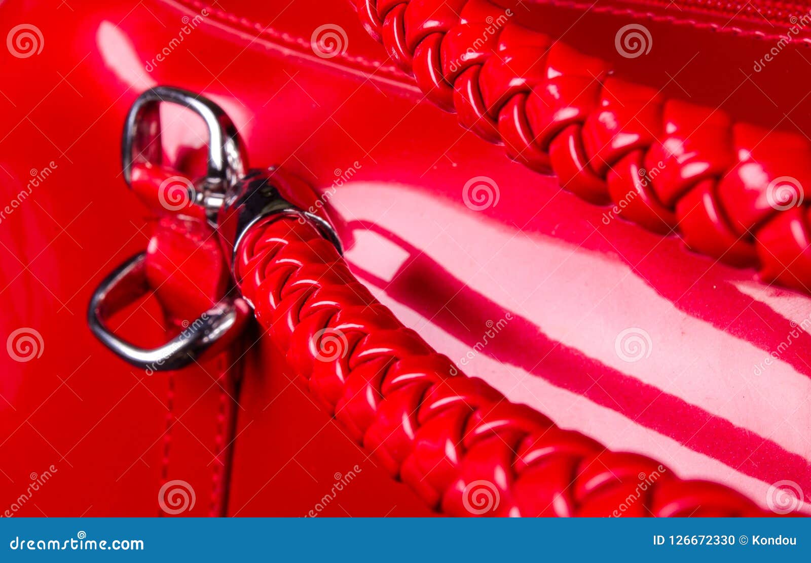 Fittings on the Leather Hand Bag, Close Up Stock Photo - Image of ...